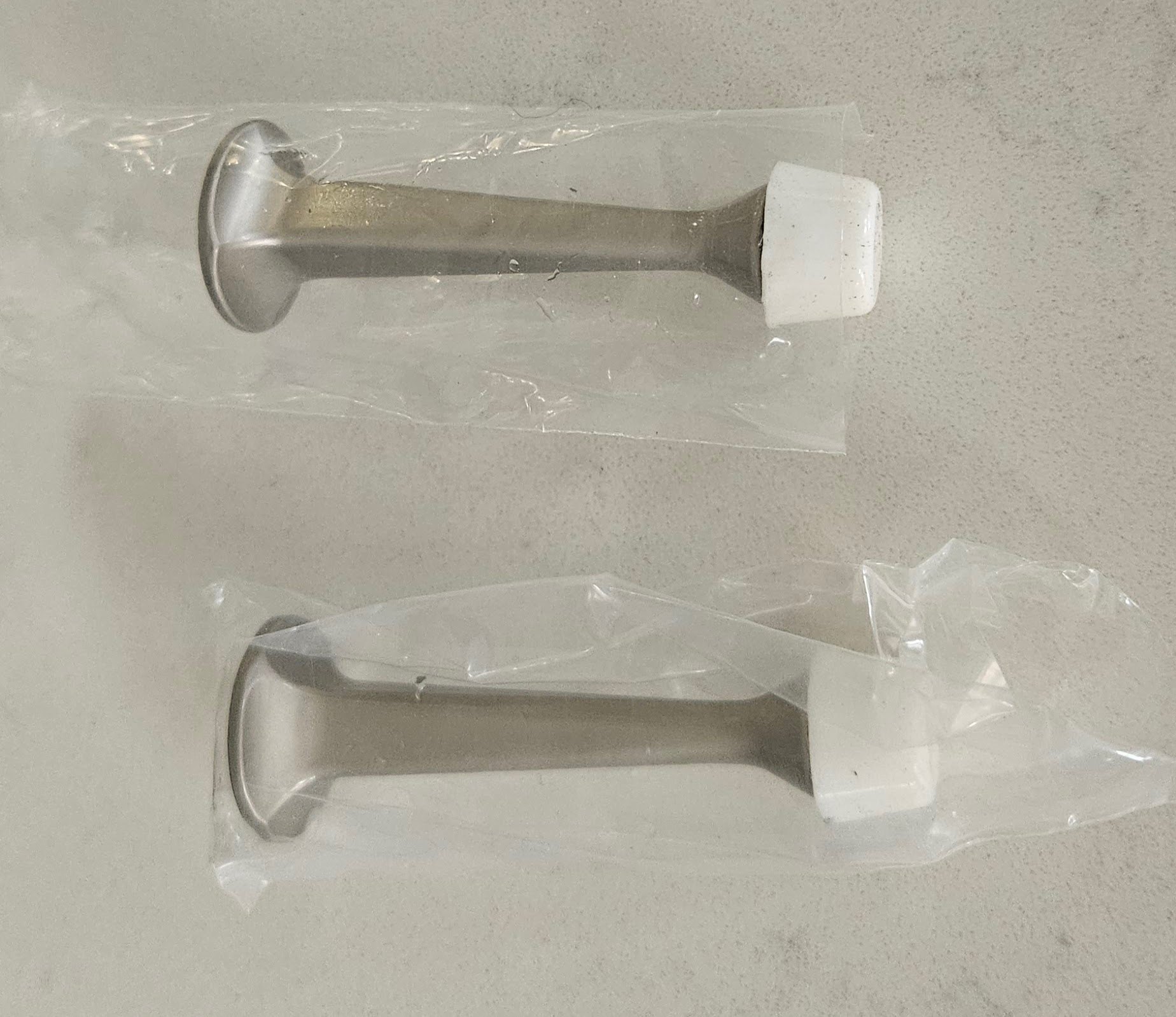 [NEW]Solid Rigid Door Stop with Soft Rubber Tip (Satin Nickel)