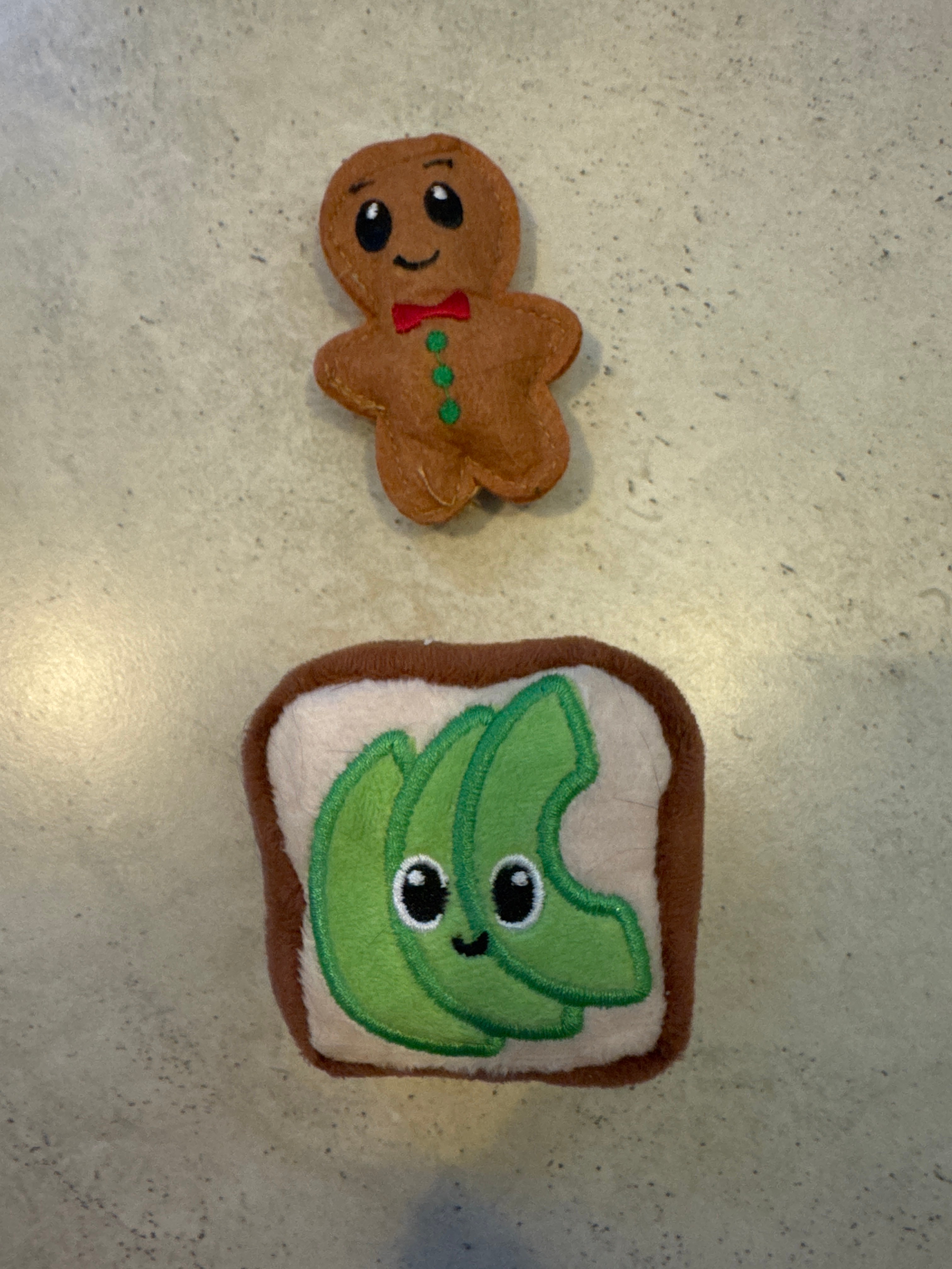 Gingerbread Man & Avocado Toast Cat Toys