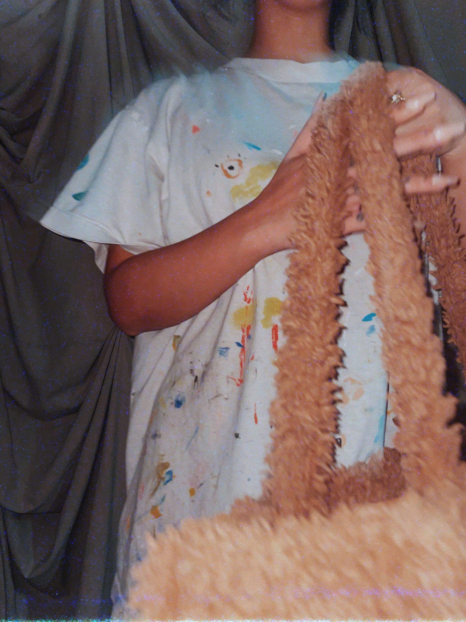 big brown teddy fur bag purse tote - photo 4