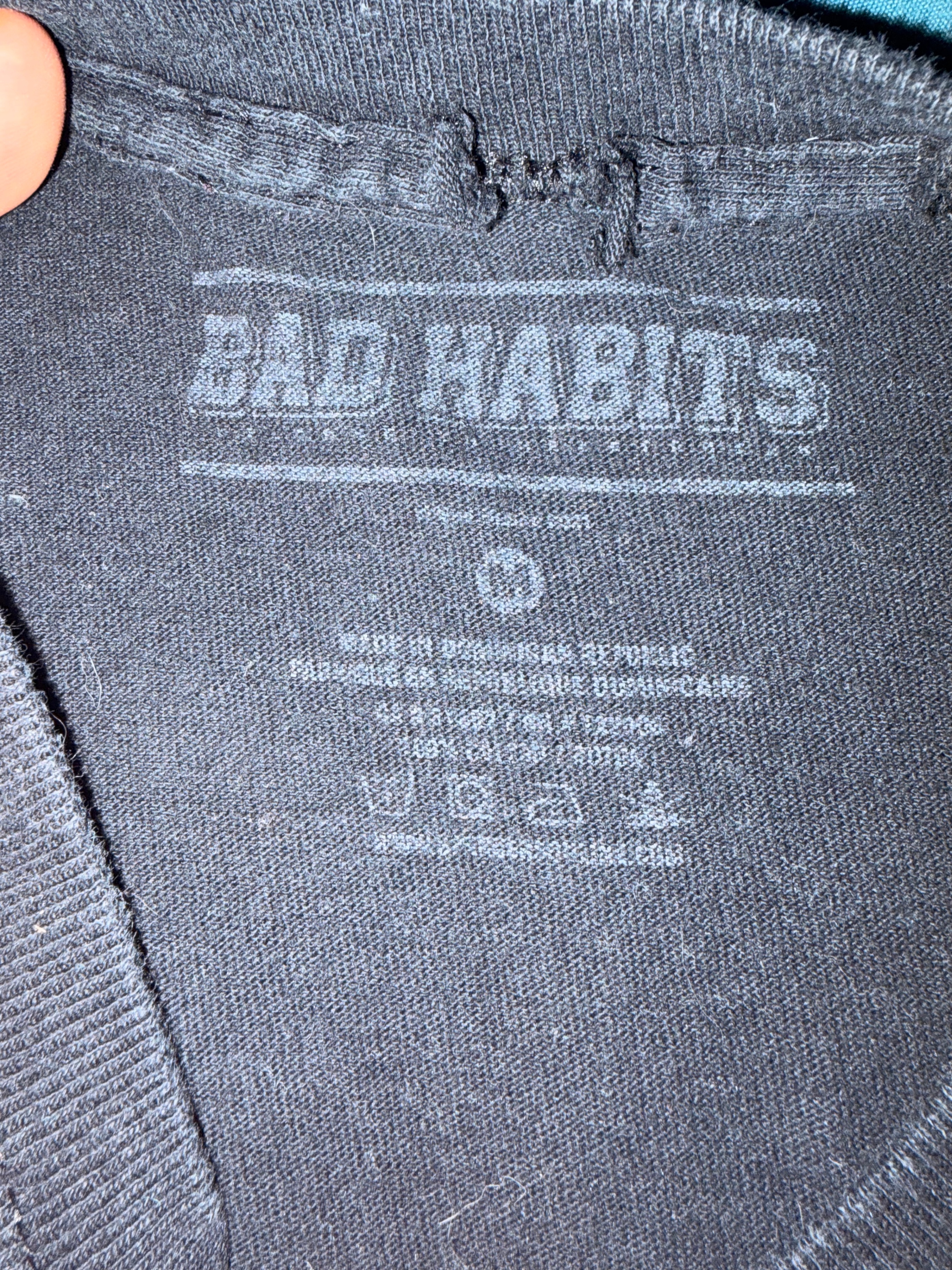 Bad Habits Black Graphic Tee - Size M - photo 2