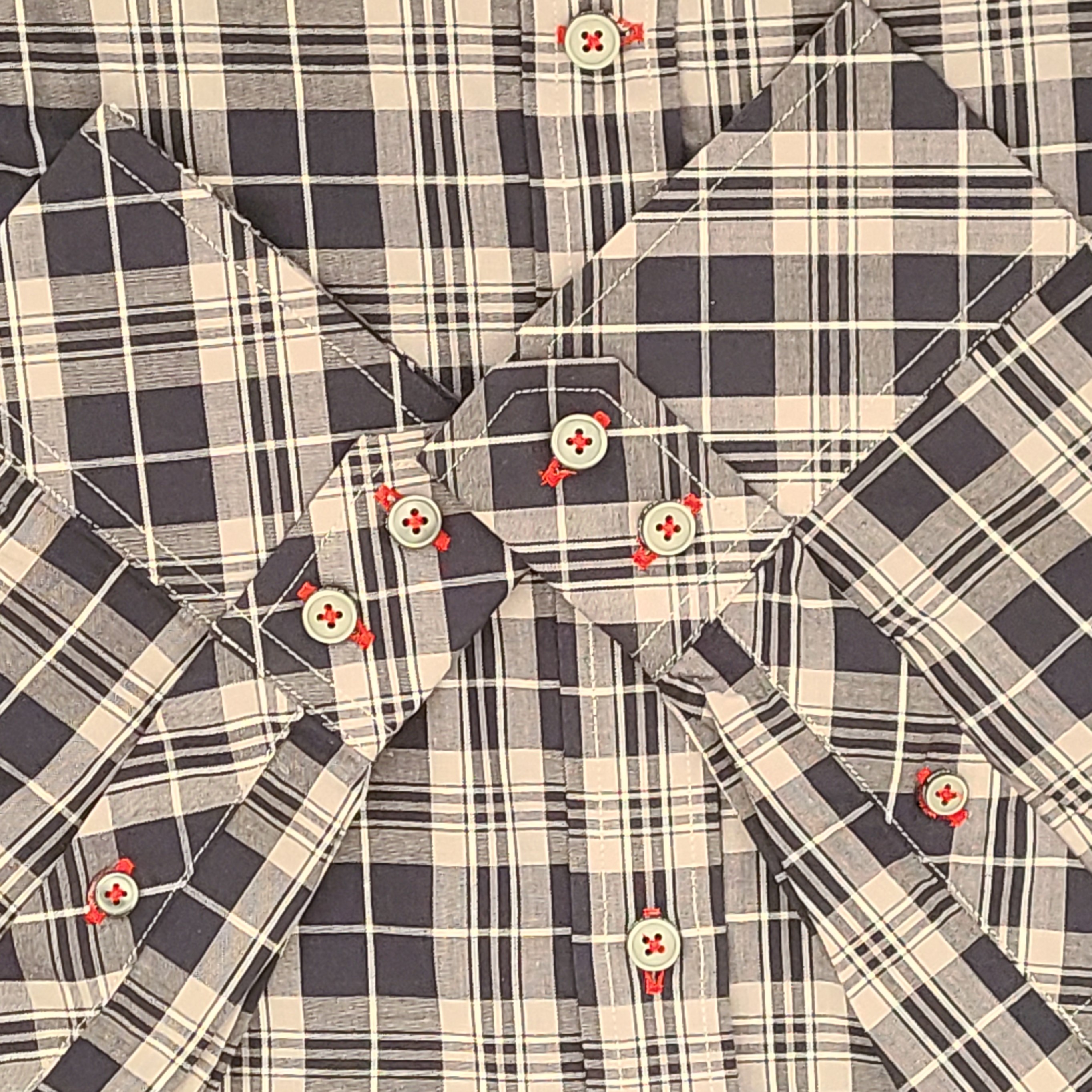 Men's long sleeves shirt - tartan-style plaid, Size XXL - photo 4