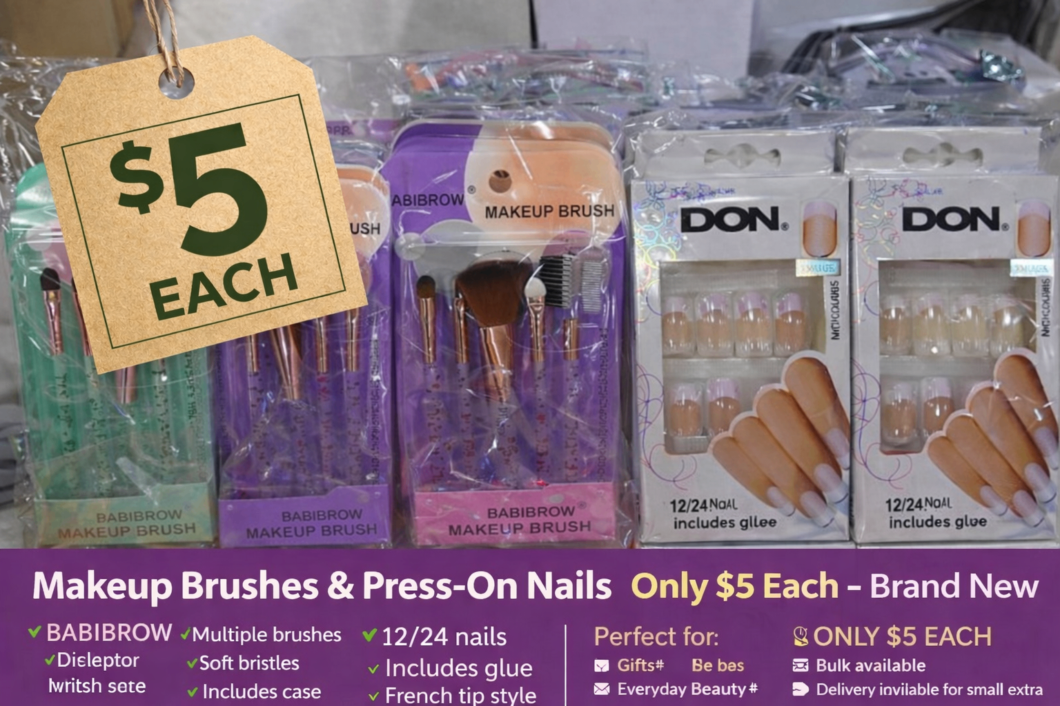 DON 12/24 Nails in 12 Sizes with Glue