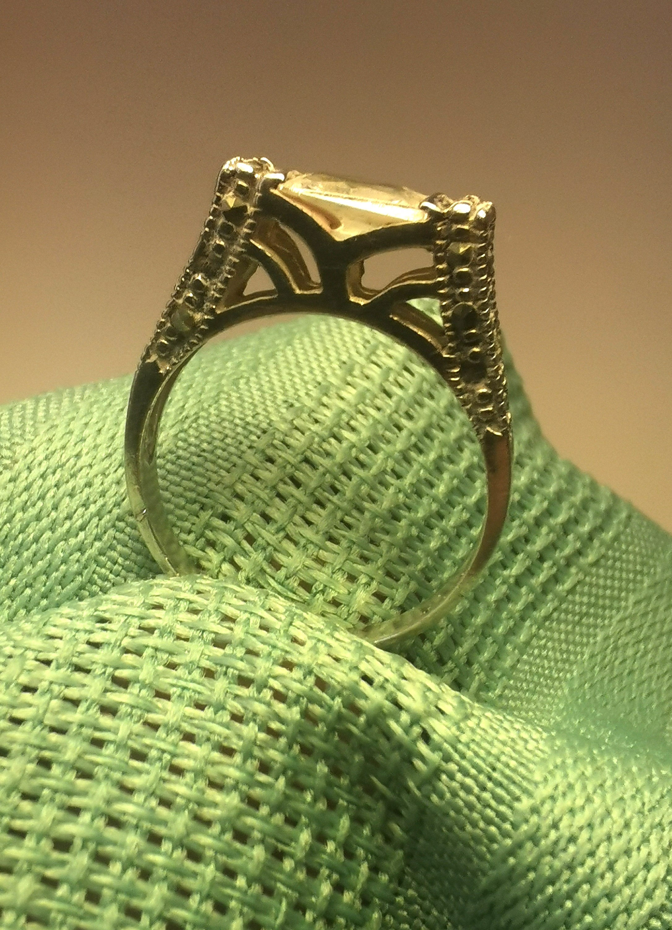 925 Sterling Silver Marcasite Art Deco Revival Ring Size 6.5 - photo 5
