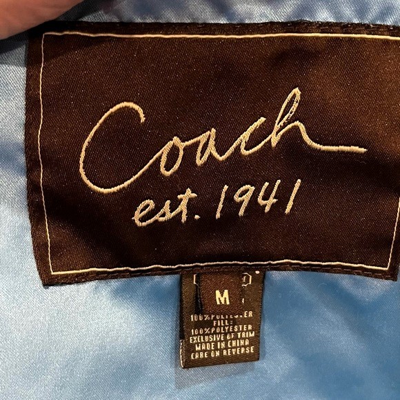 Coach Women’s Signature C Quilted Jacket Brown Medium Like New🥕 - photo 5