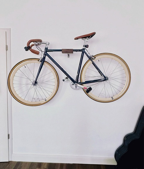 Walnut Minimal Bike Wall Hanger Mount - photo 2