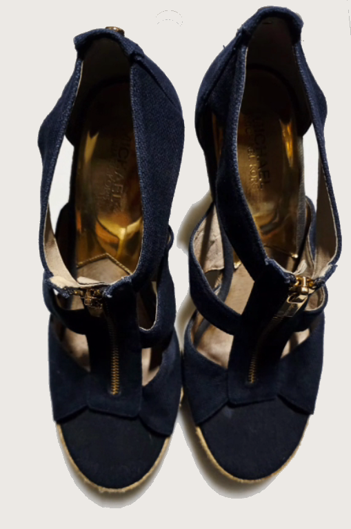 Navy Blue Michael Kors Wedges - photo 4