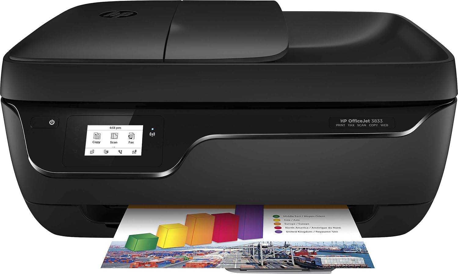 NEW HP OfficeJet 3833 All-in-One Printer, HP Instant Ink, Alexa