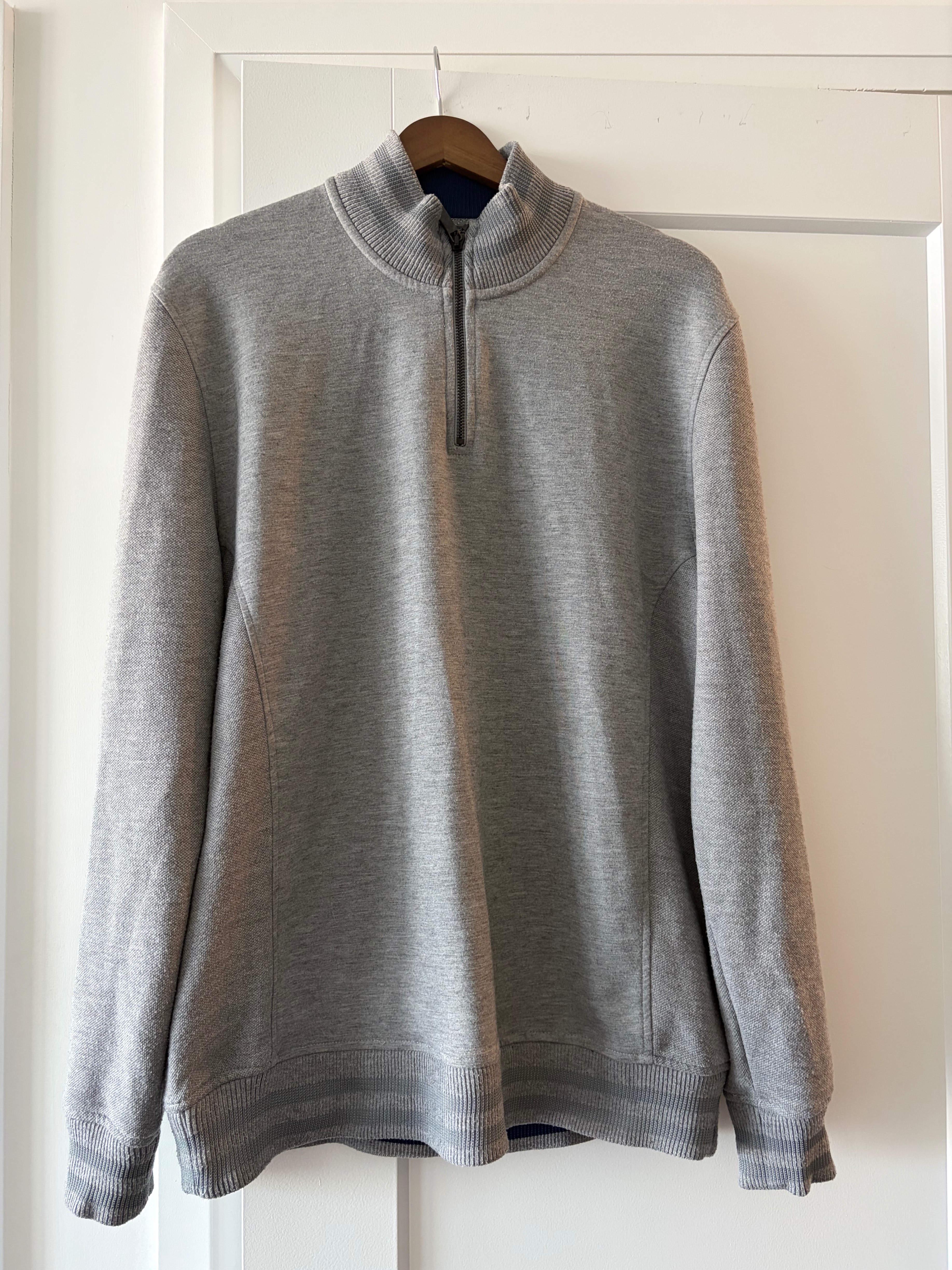 Ted Baker Men’s Gray Quarter-Zip Sweater Size XL