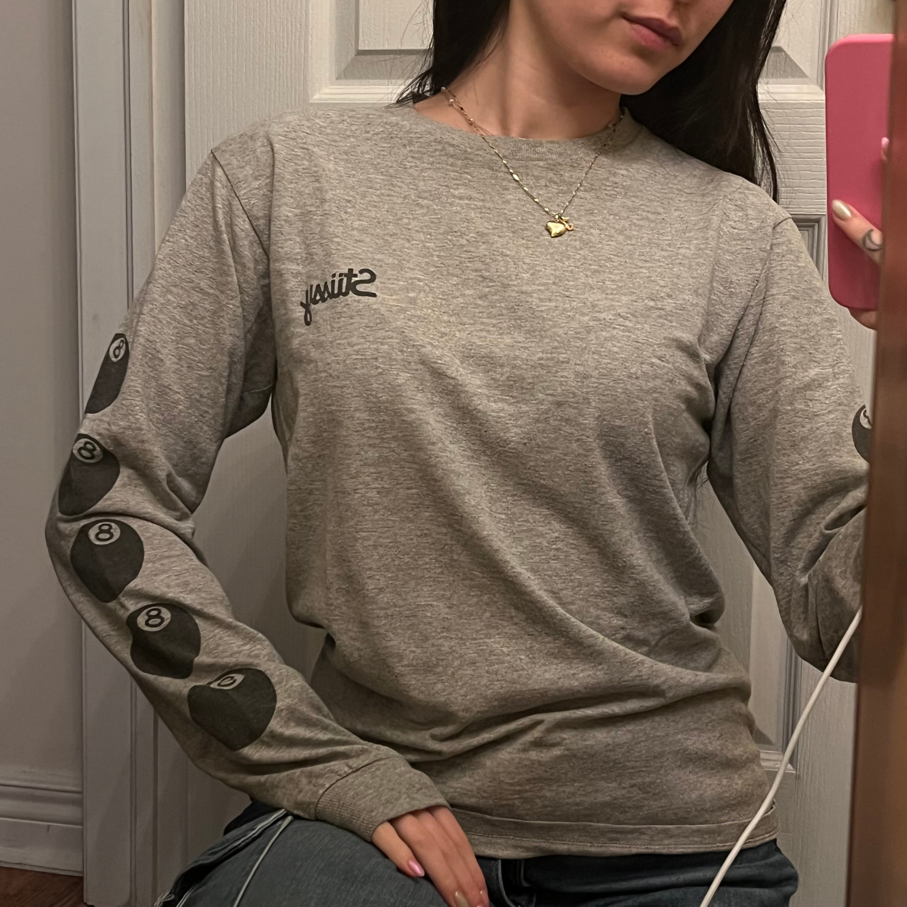 Vintage Stussy 8 Ball Logo Long Sleeve
