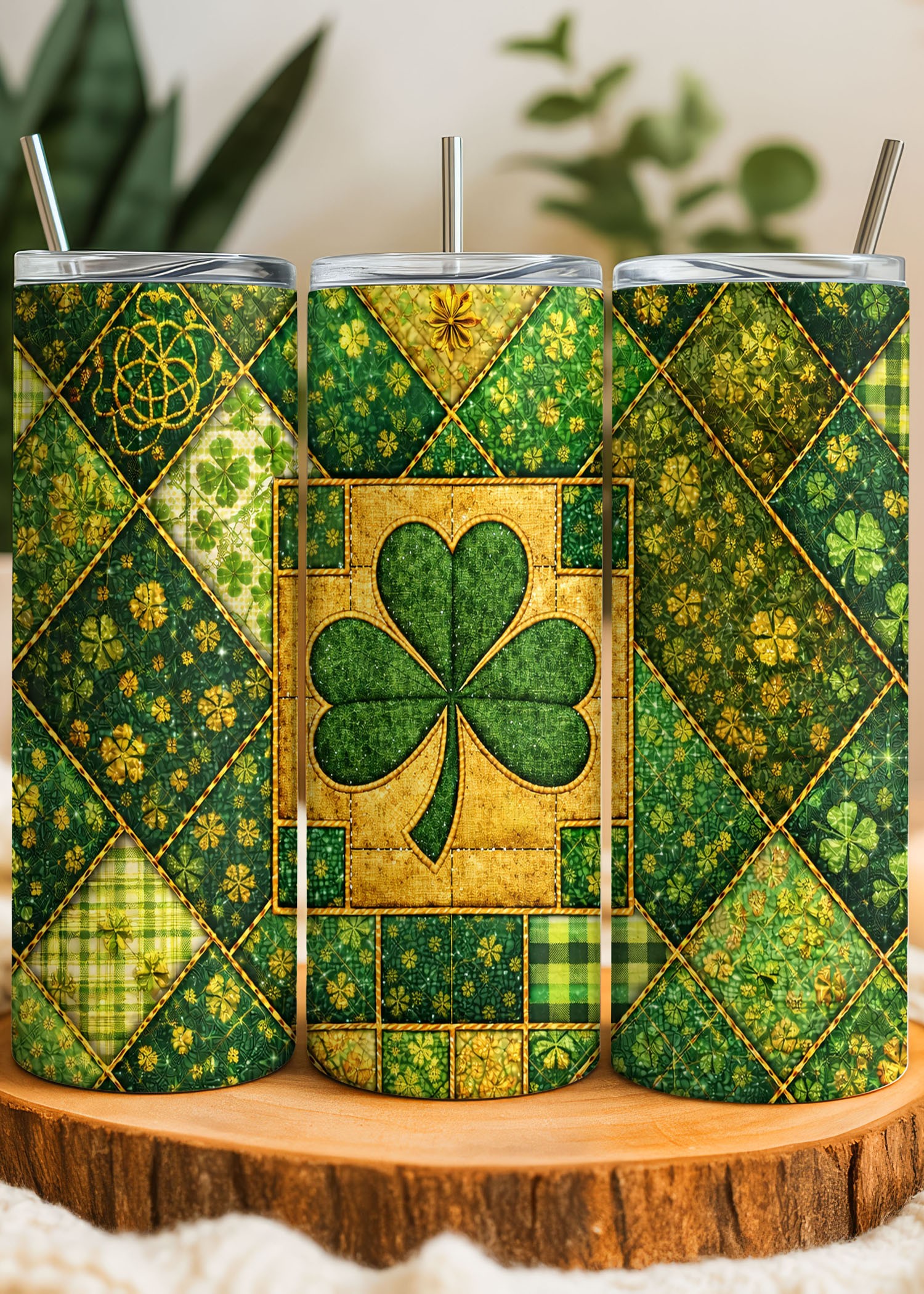 St. Patrick's Day Tumbler with Straw