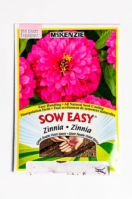 9 McKenzie Sow Easy Zinnia Seeds