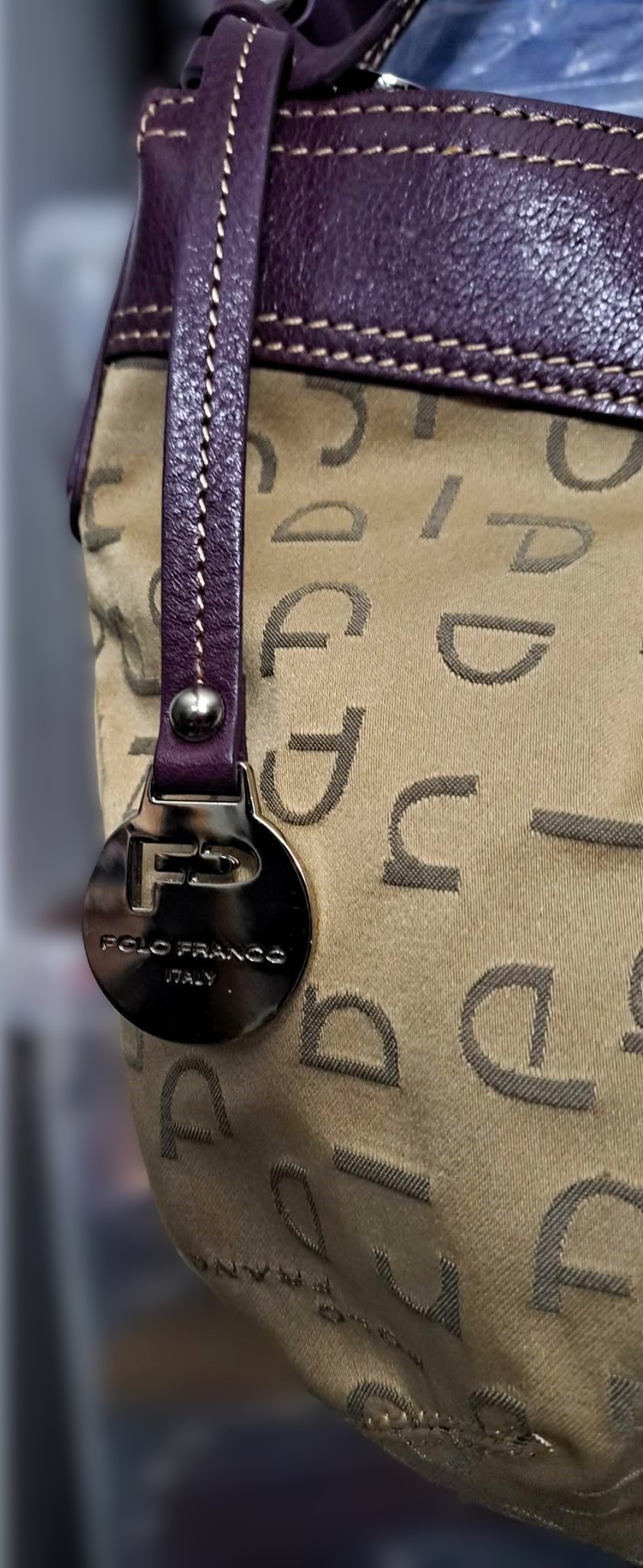 New Authentic Polo Franco Italy Monogram Bag Genuine Leather🥕 - photo 2