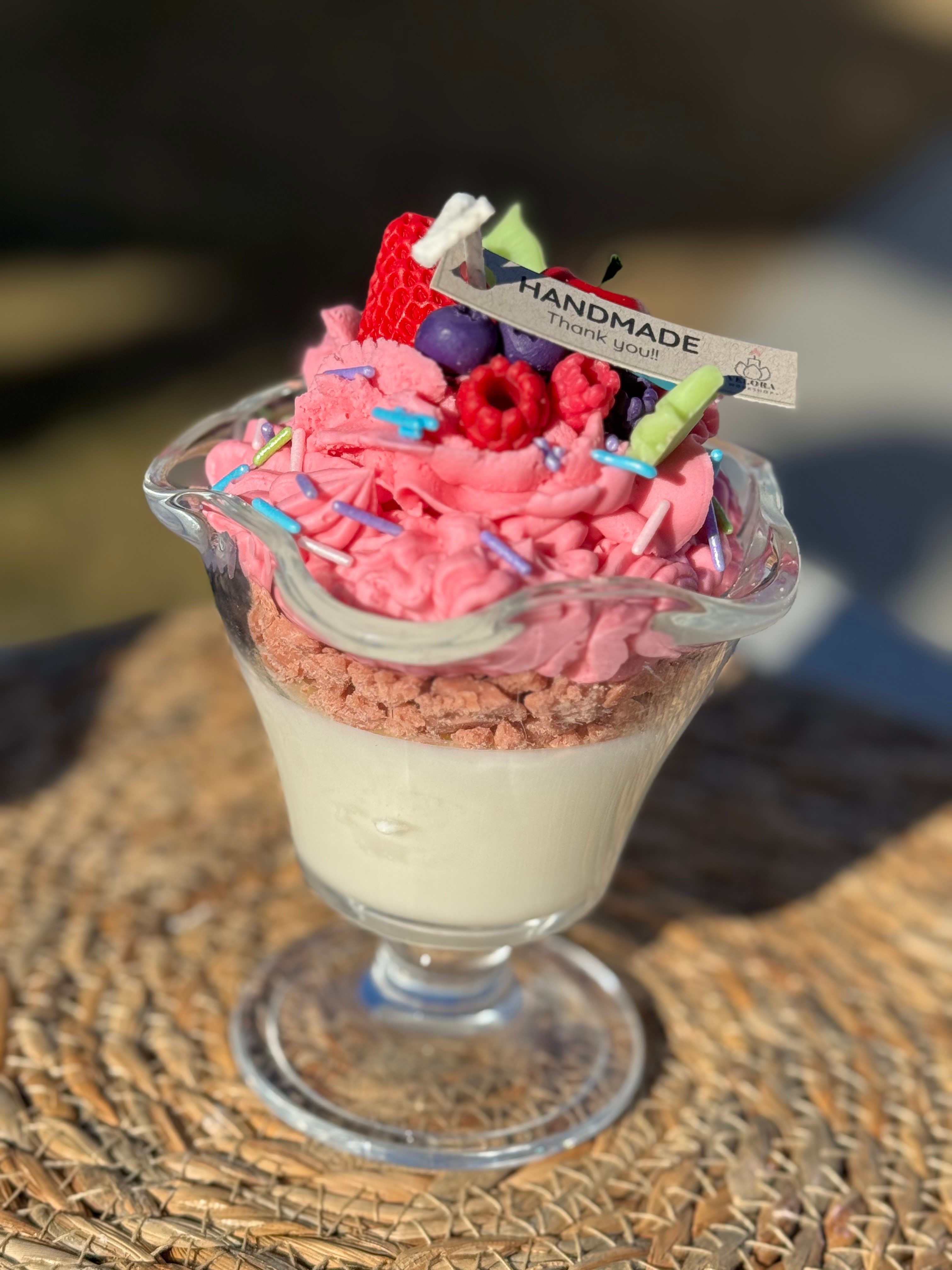 Handmade Dessert Cup Candle – Artisan Decorative Candle - photo 3