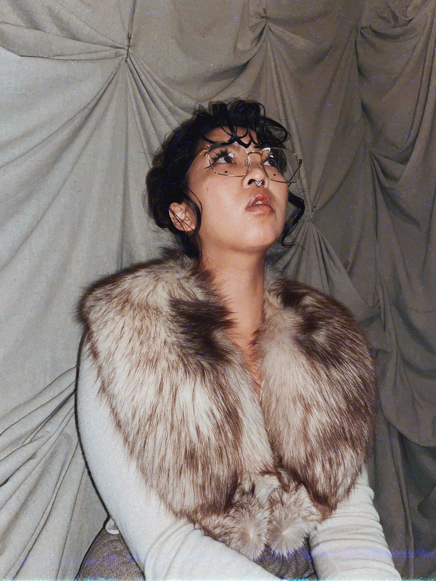 vintage real fur collar scarf accessory - photo 2