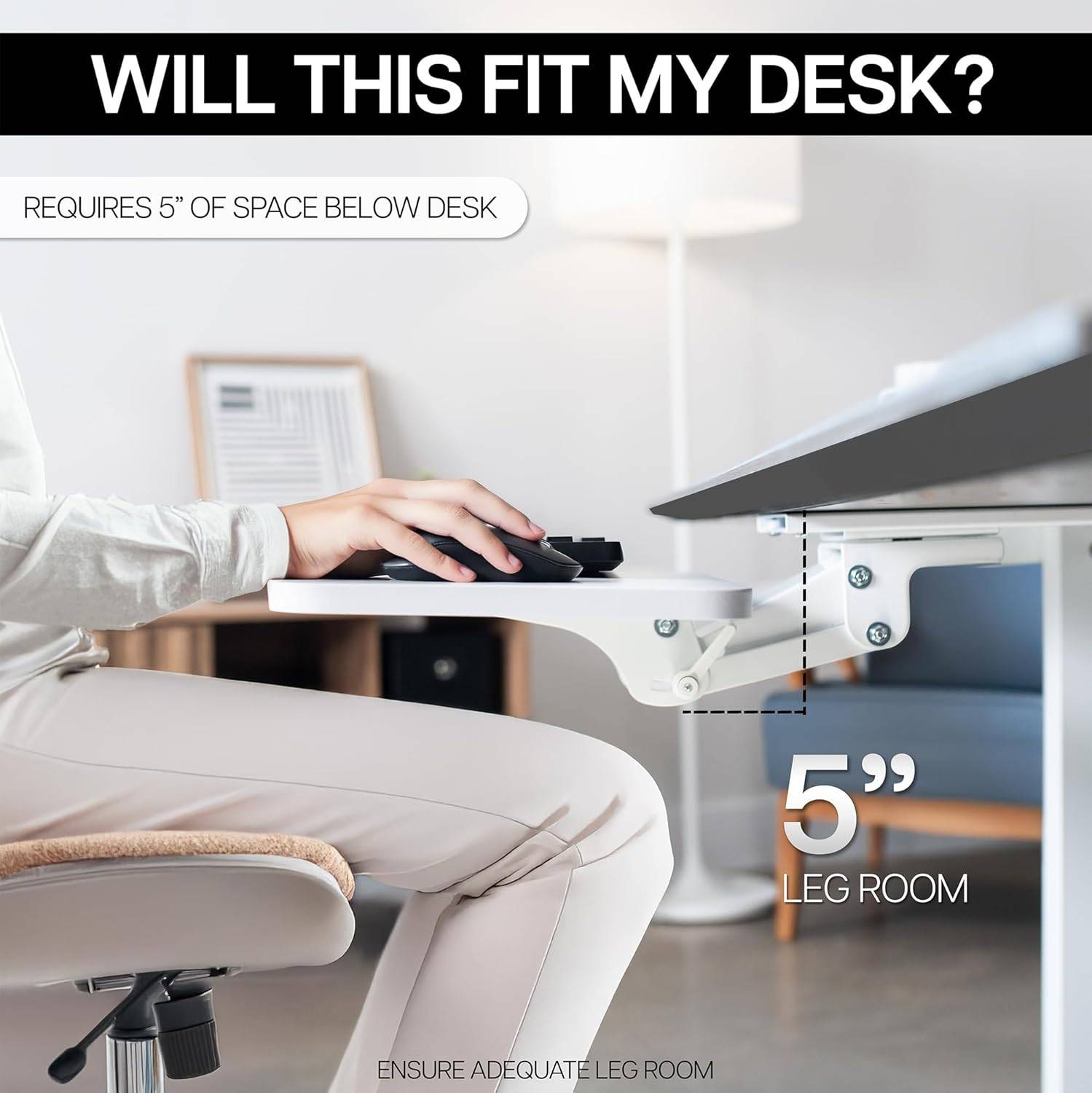 🏆New VIVO Adjustable Computer Keyboard/Mouse Platform Tray - photo 5