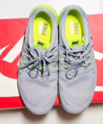 Grey/Neon Green Nike | Size 8 - photo 3