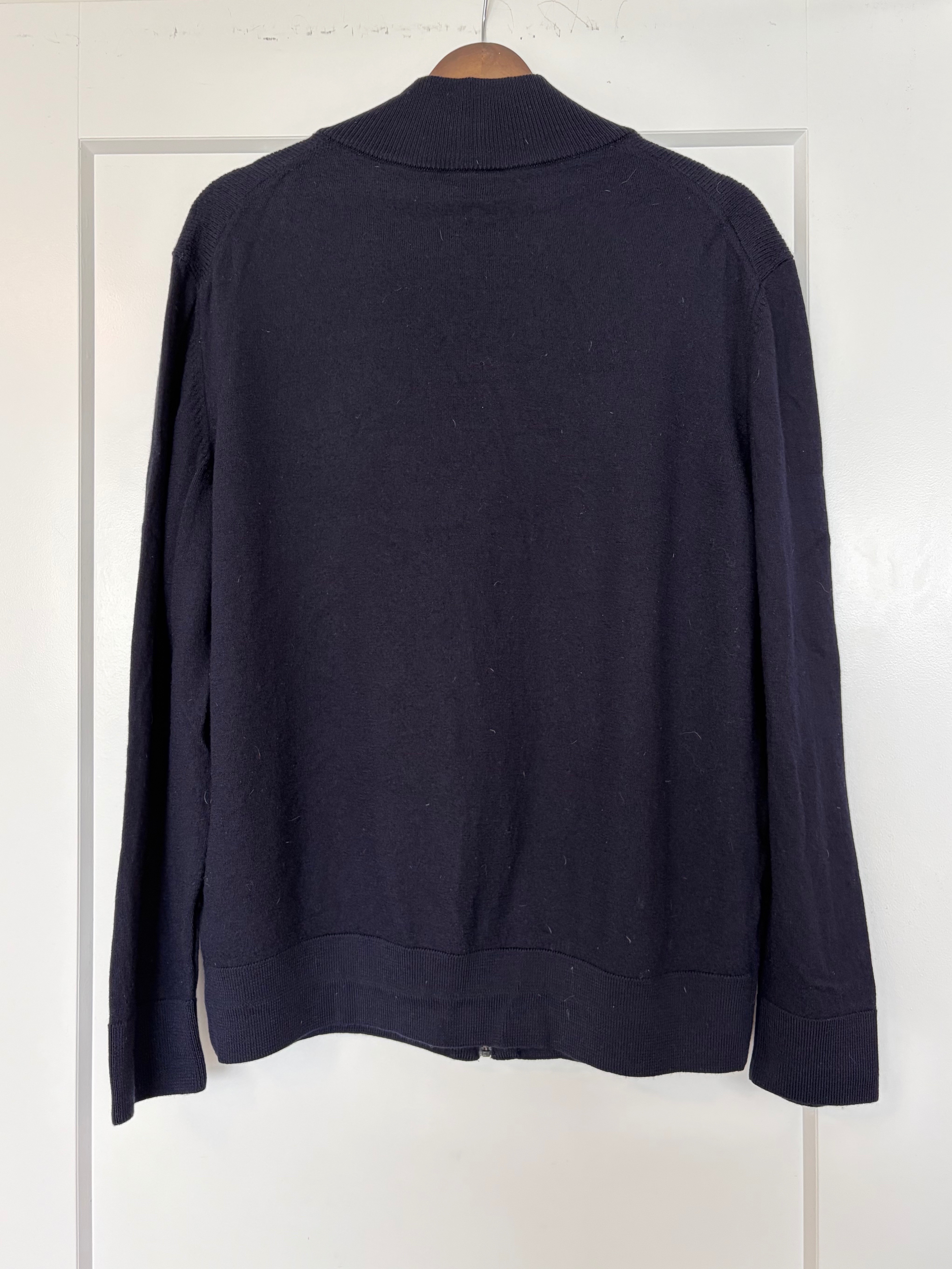 BOSS Men’s Wool-Cotton Full-Zip Knit Sweater Size L - photo 2