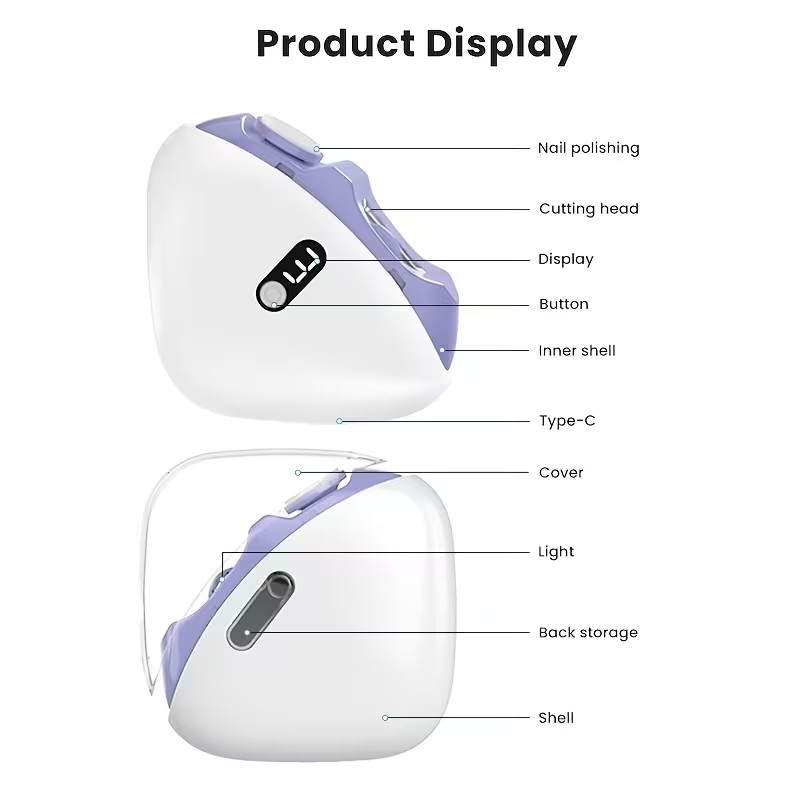 Electric Nail Clippers, Multifunctional Portable 2 in 1 - photo 3