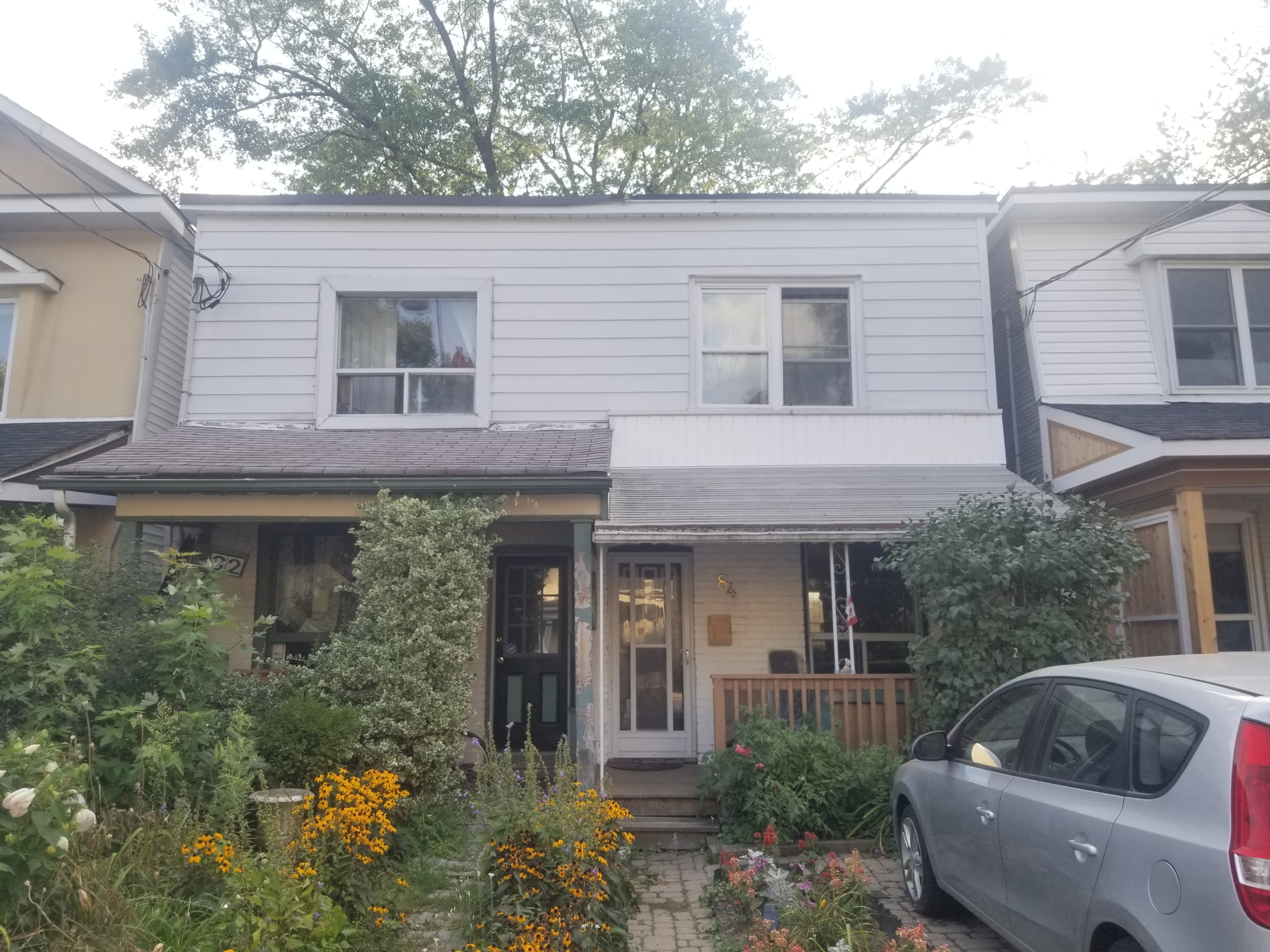 2 Side by Side Semis For Sale steps to Danforth & Pape Subway