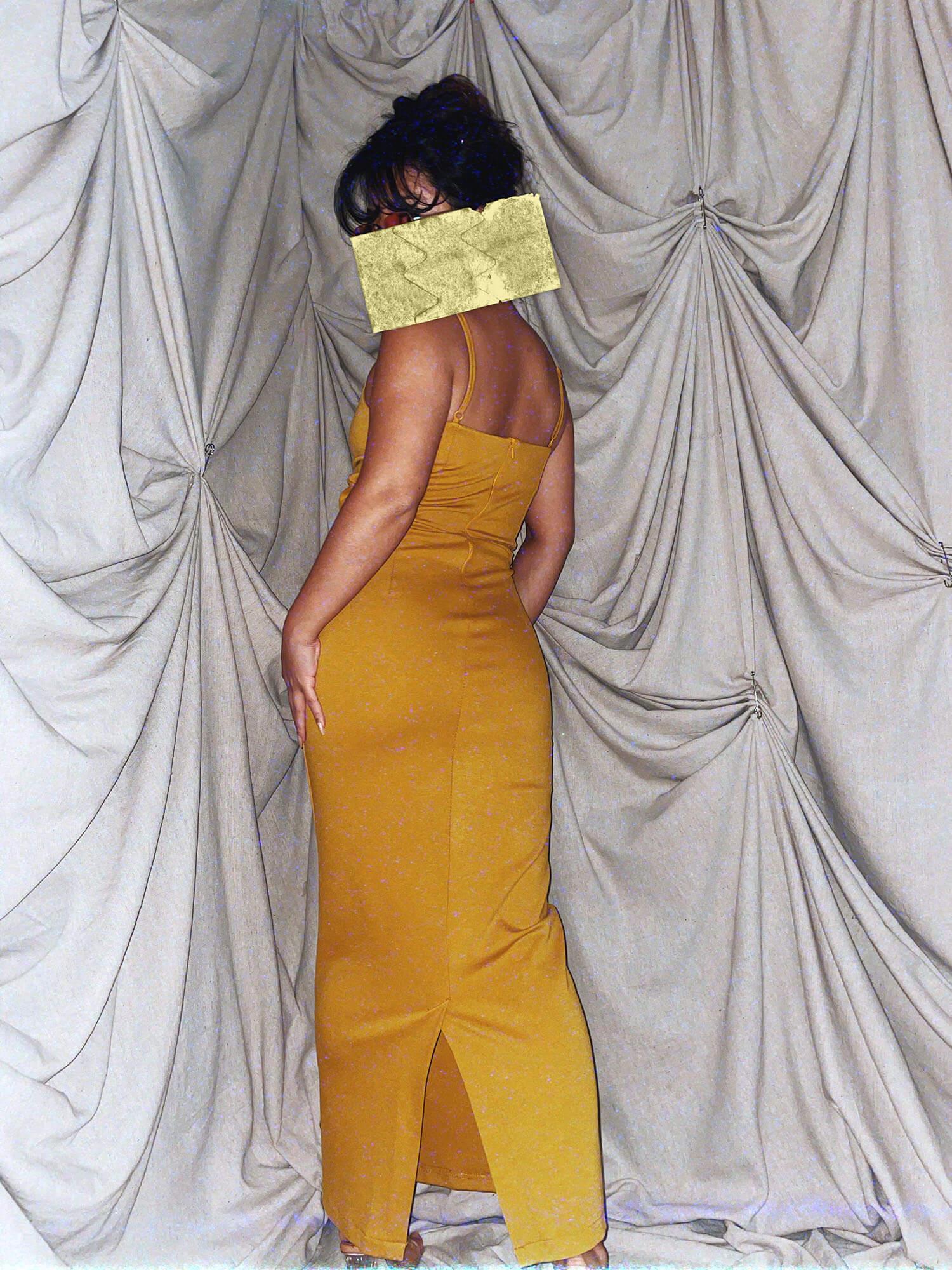 brand new mustard yellow bodycon maxi summer dress - photo 4