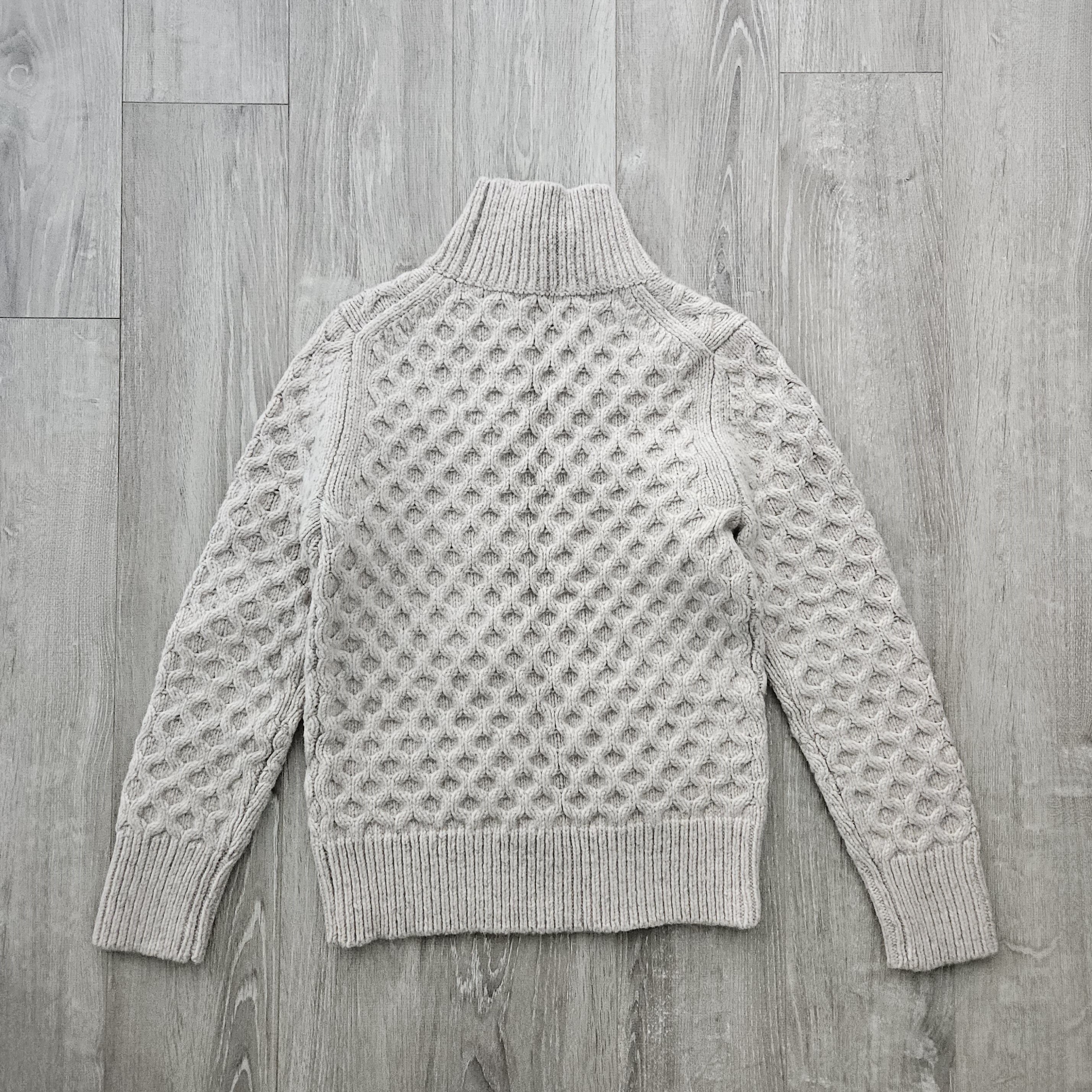 (New with tags) Oatmeal wool blend fisherman sweater - photo 2