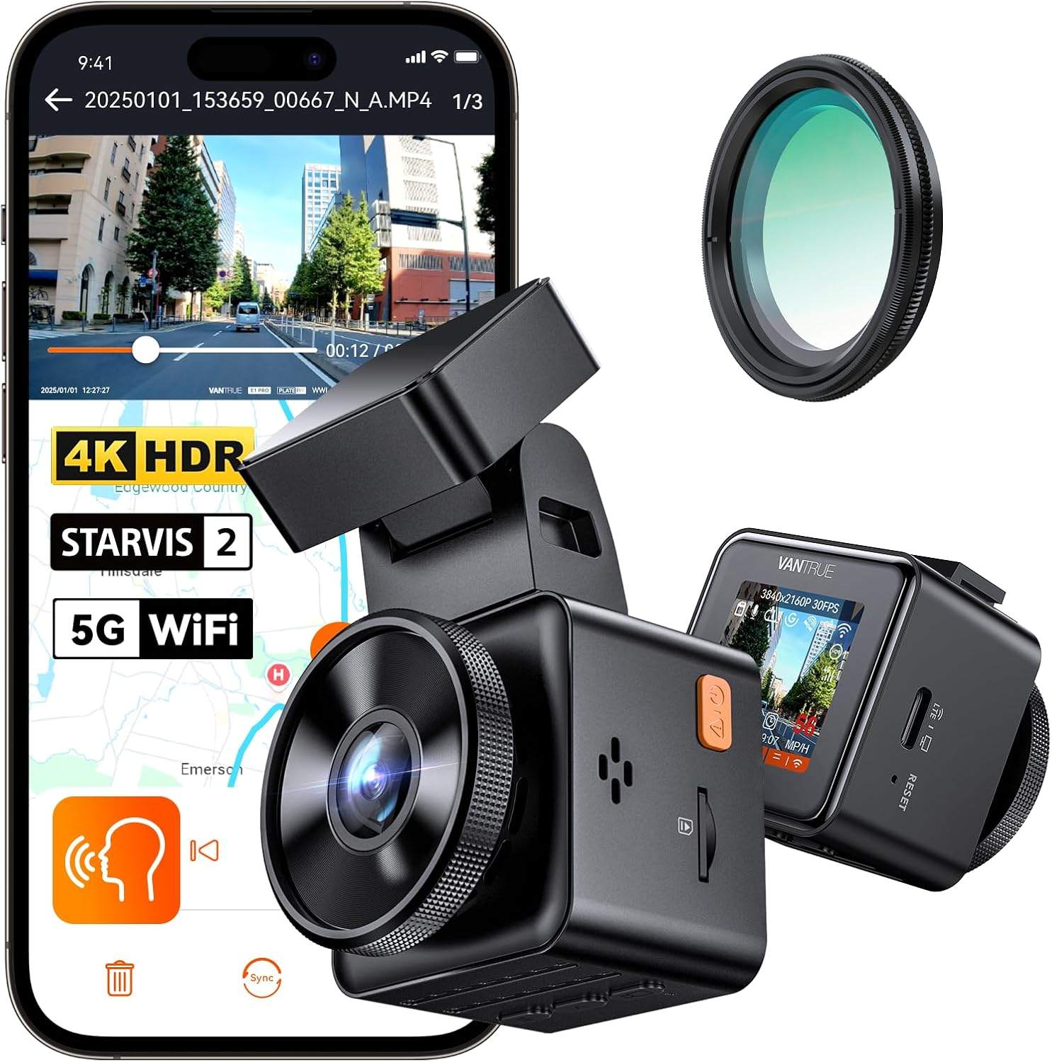 Vantrue E1 Pro 4K Mini Dash Cam