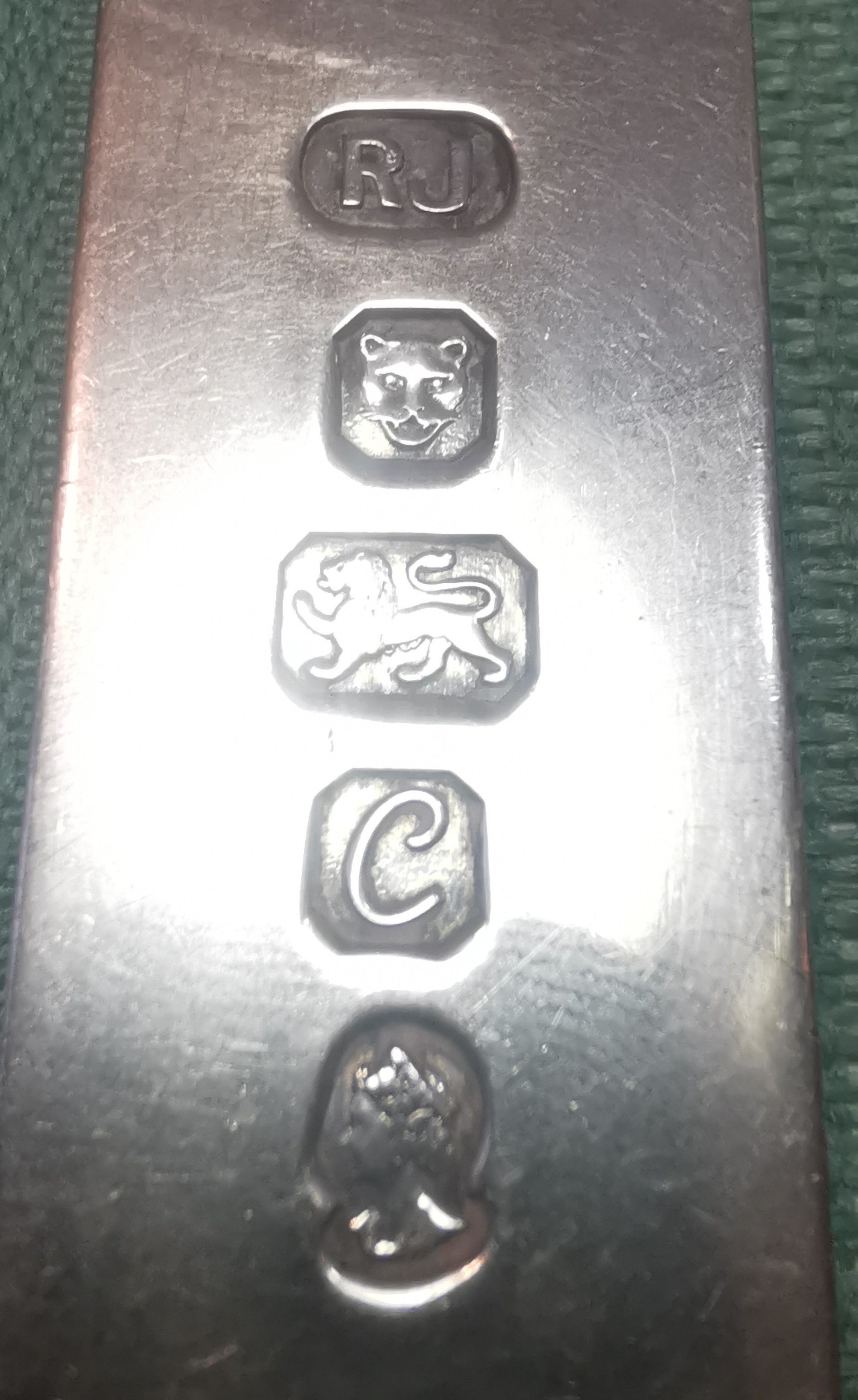 1977 Silver Jubilee Ingot Necklace 38g Sterling Silver London - photo 5