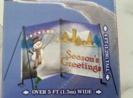 Holiday Yard Card with Spotlight Decoration