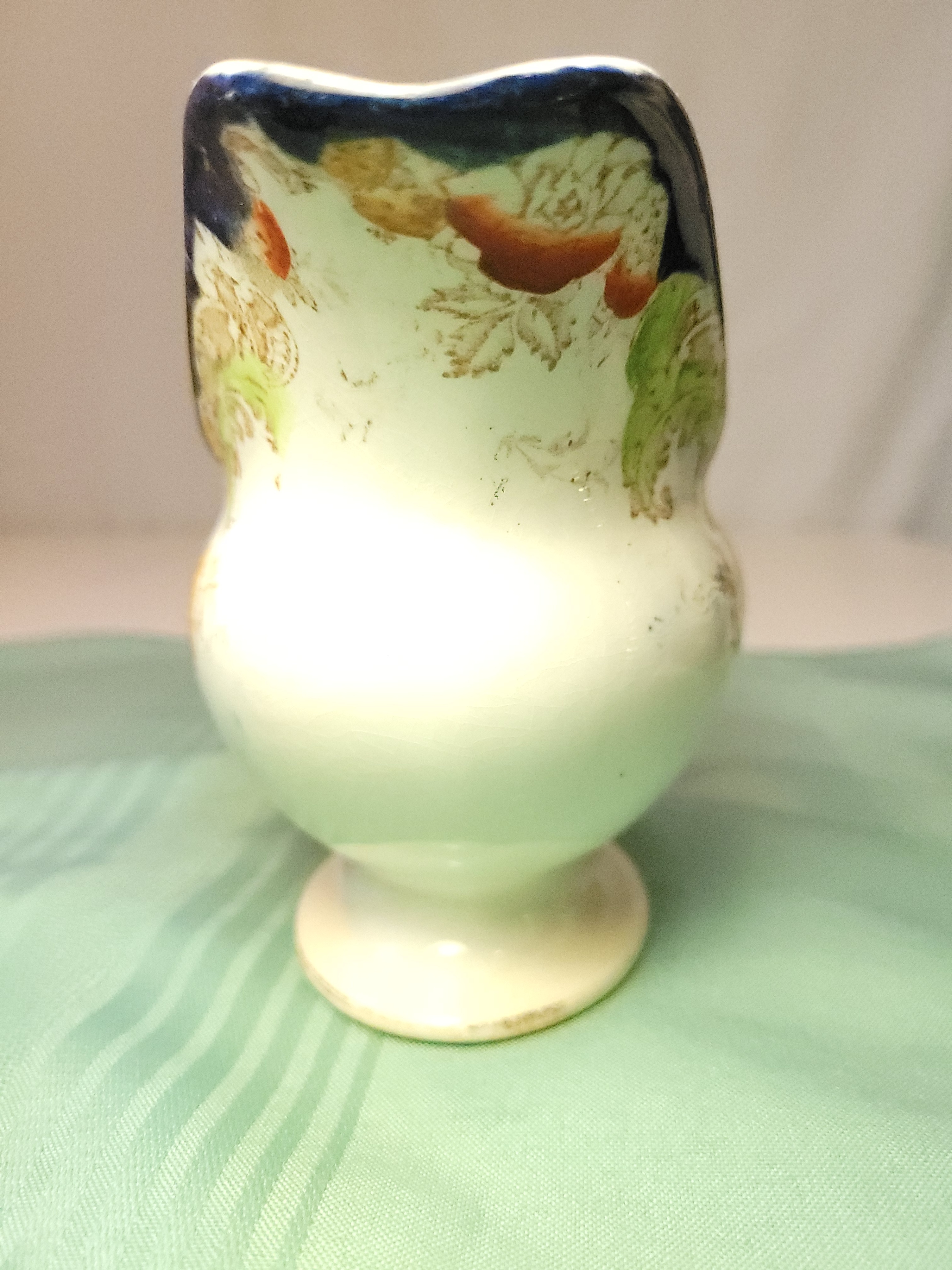 Antique W.H. Grindley LORNE Flow Blue Gravy Boat England Rd - photo 3