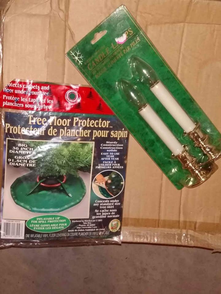 Tree Floor Protector & Candle Lamps Set