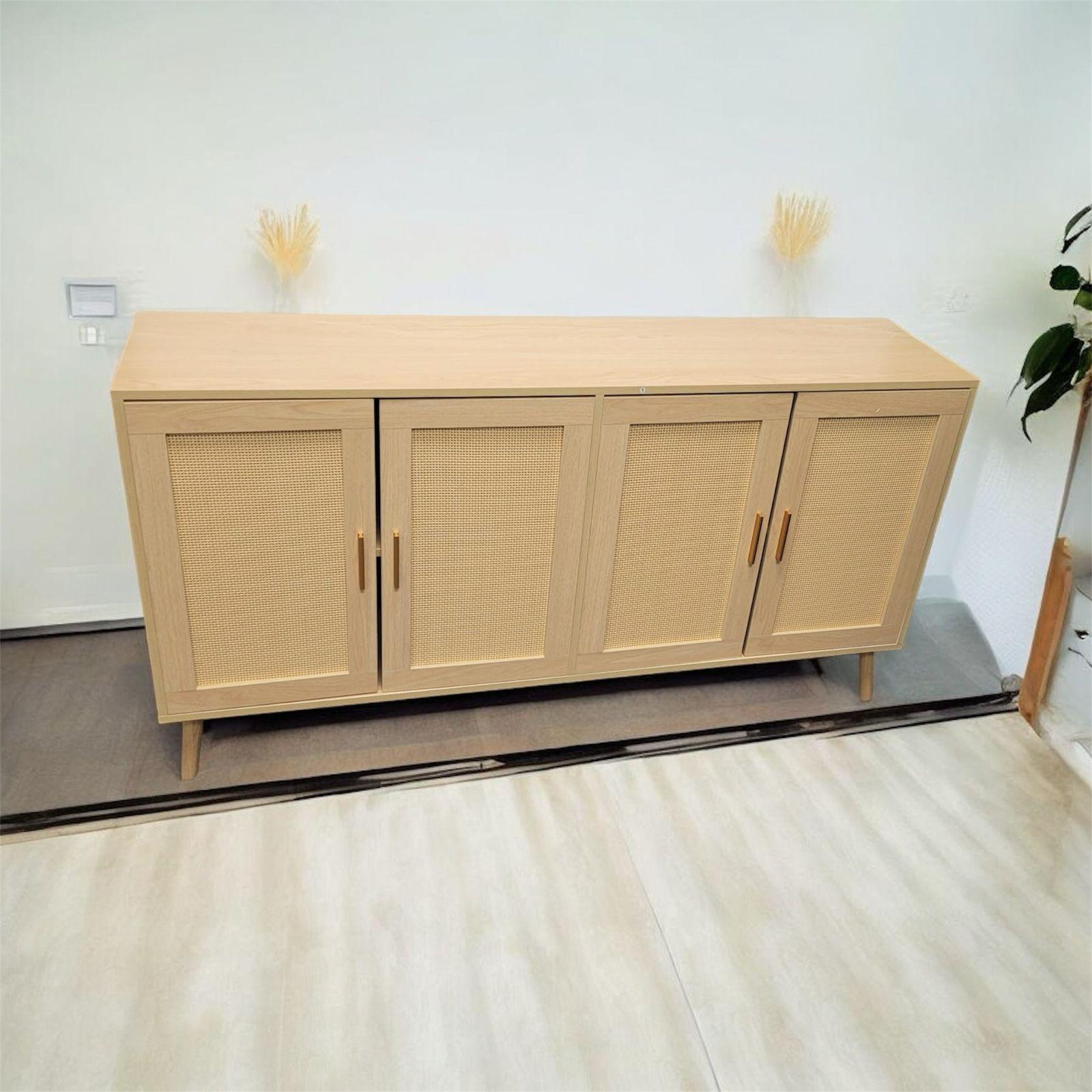 Brand New Rattan Oak Cabinet Still In Box - photo 3
