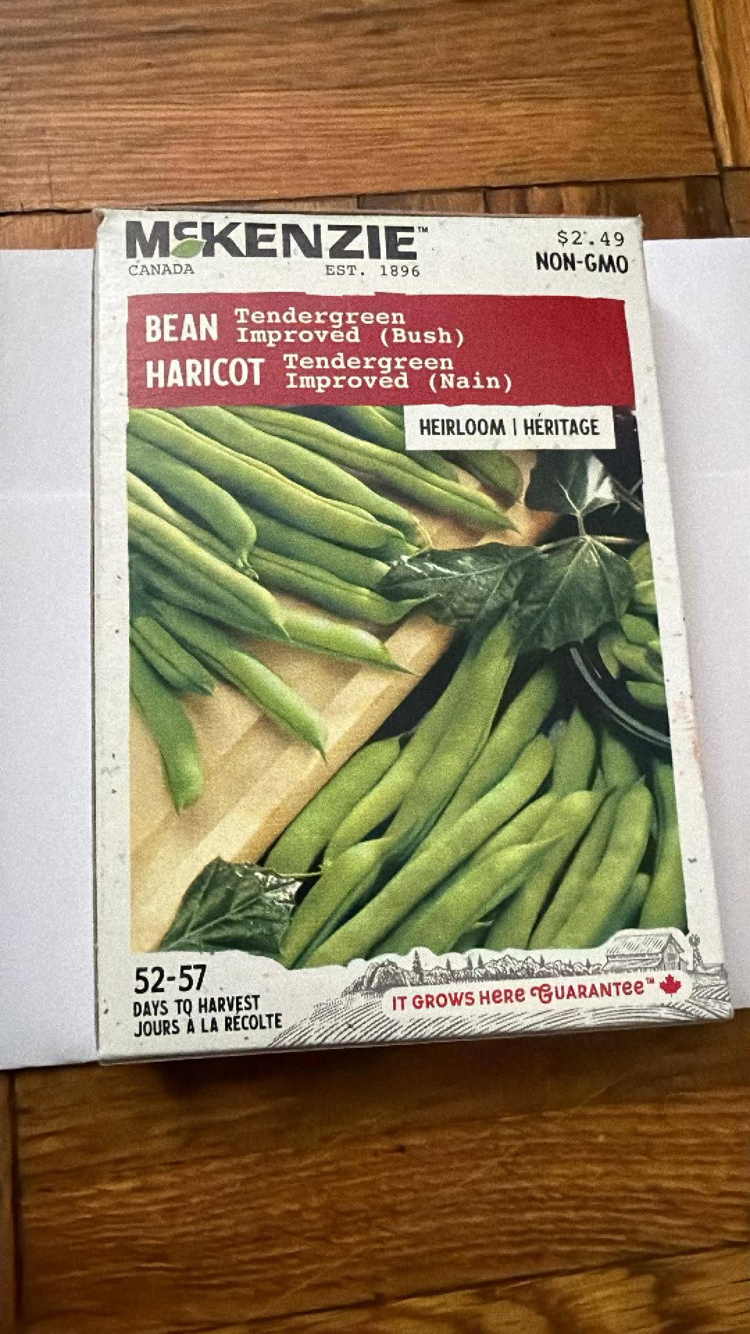 1 Pack of McKenzie Tendergreen Bean Seeds