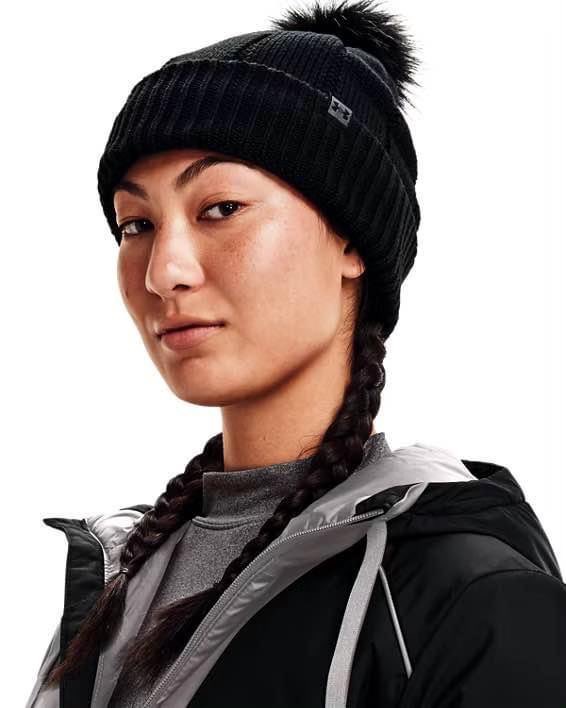 BRAND NEW women under armour coldgear beanie winter pom pom