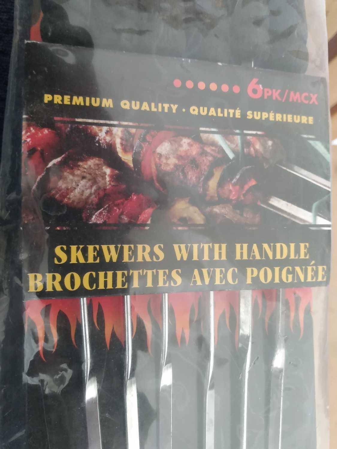 6-Piece Skewer Set with Handles