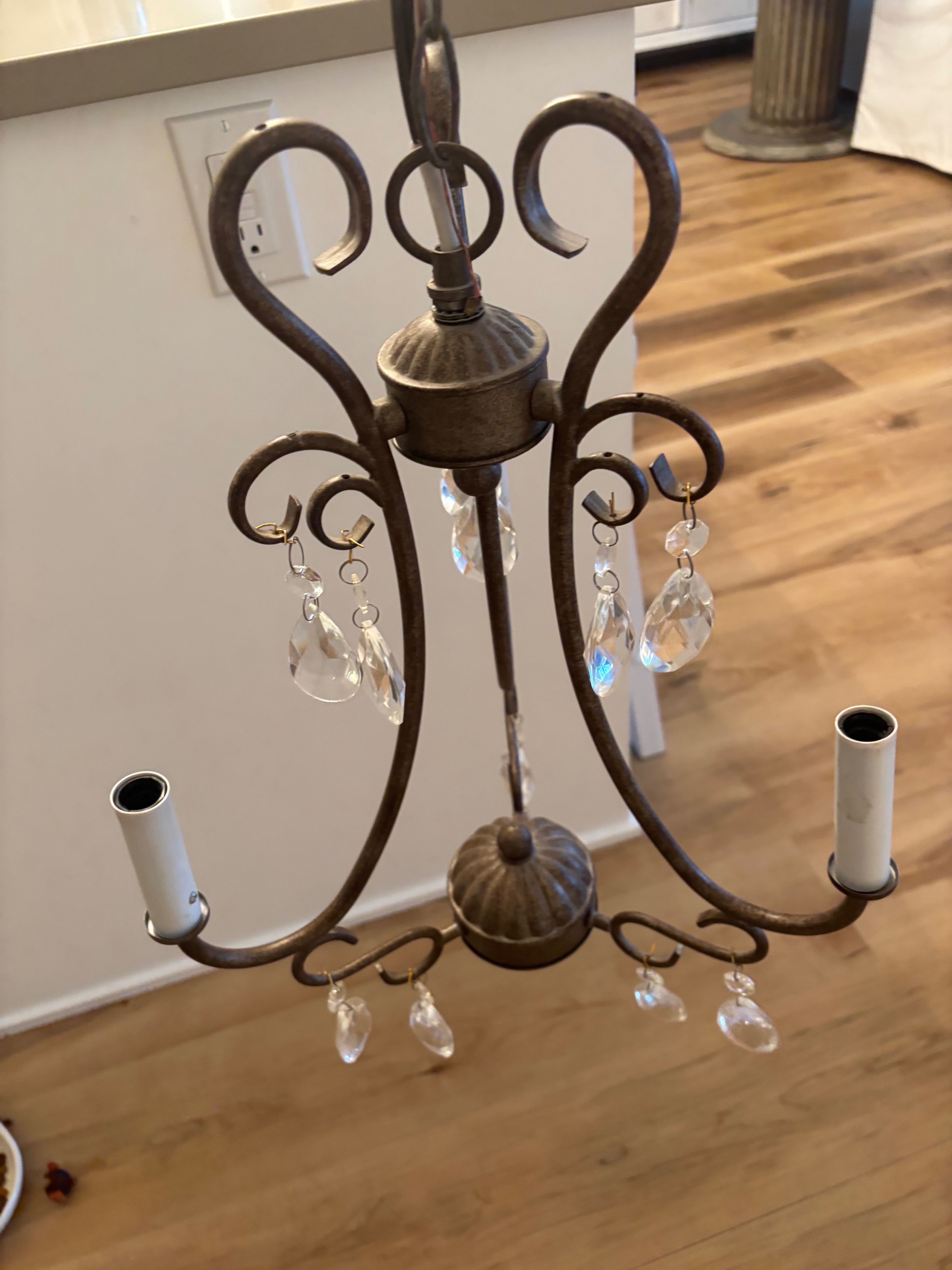 Three light chandelier
