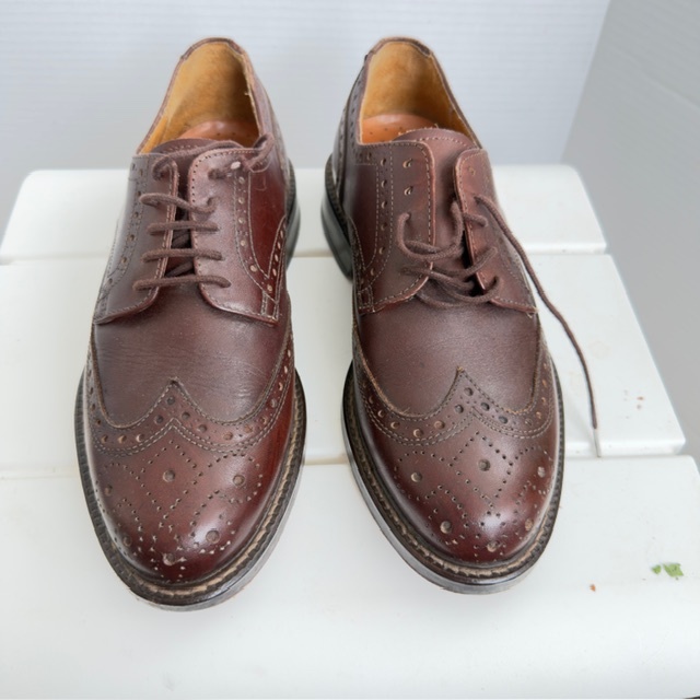 Brown Leather Wingtip Dress Shoes - photo 3