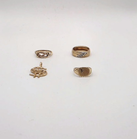 10K Solid Gold Rings & Pendant – See Description