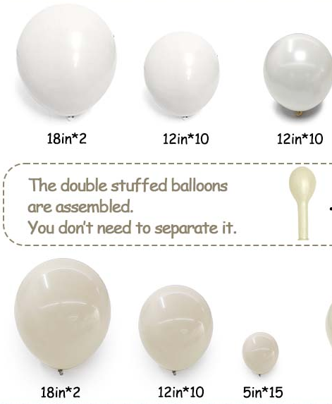 White and Gold Balloon Arch Kit - photo 4
