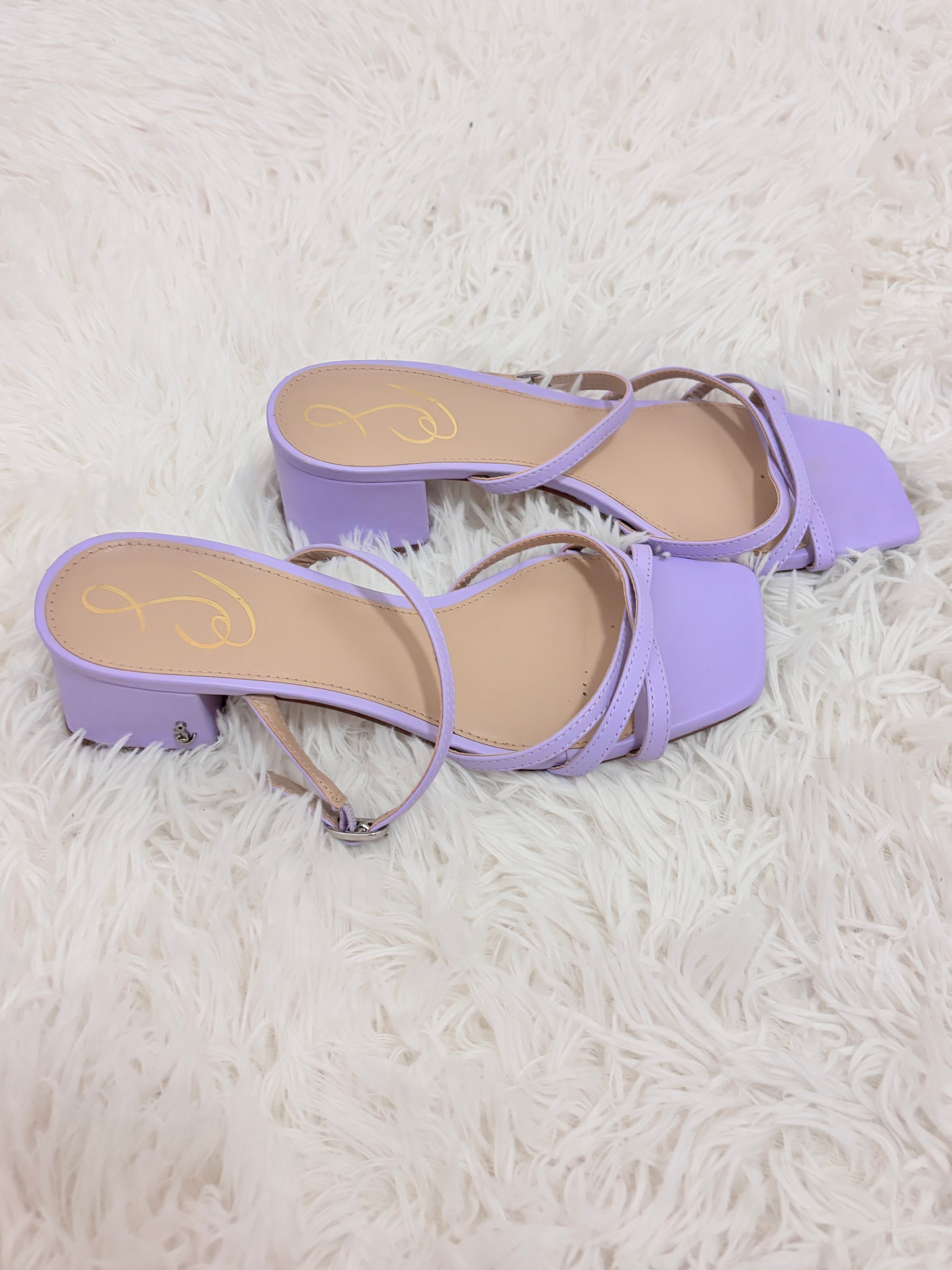 Sam Edelman Rachelle Strappy Heeled Mules Lavender Purple - photo 3