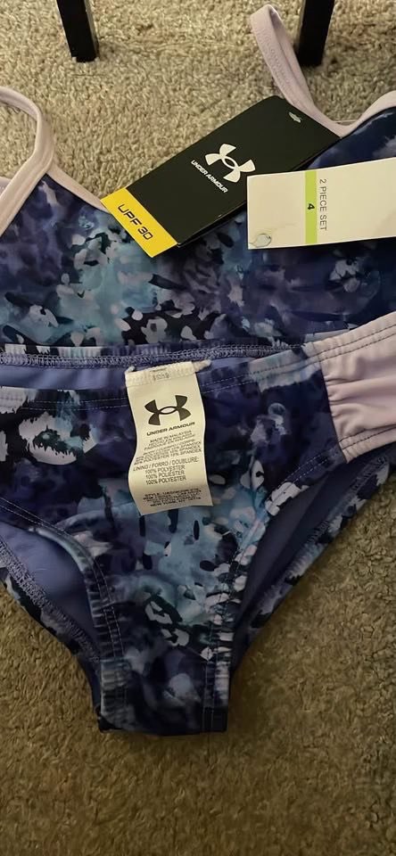 BRAND NEW girl under armour tropic swimming bathing suit 4Y - photo 3