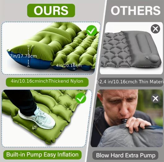 Easy inflatable camping mattress – 2-person - photo 5
