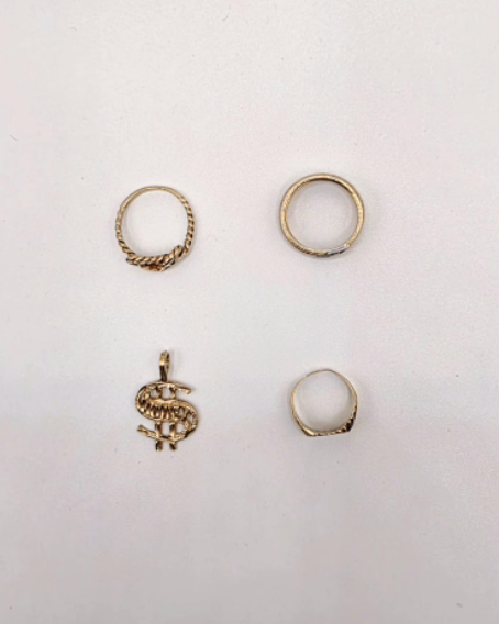10K Solid Gold Rings & Pendant – See Description - photo 2