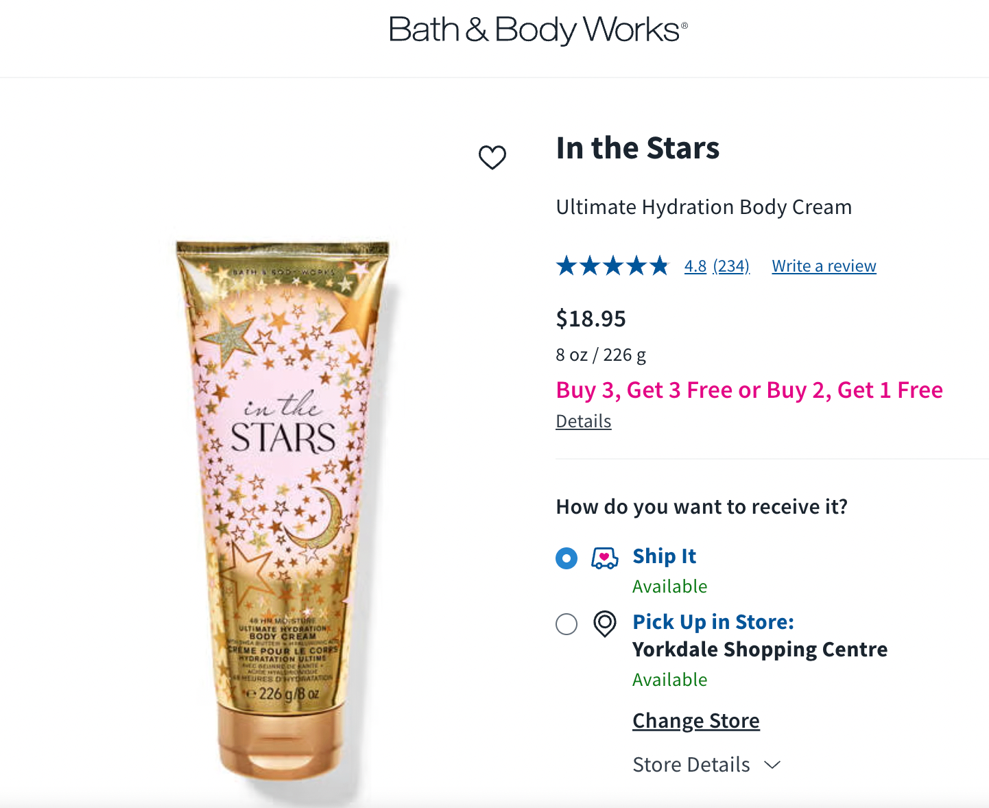 In the Stars Fine Fragrance Mist & Ultimate Hydration Body Cream - photo 3