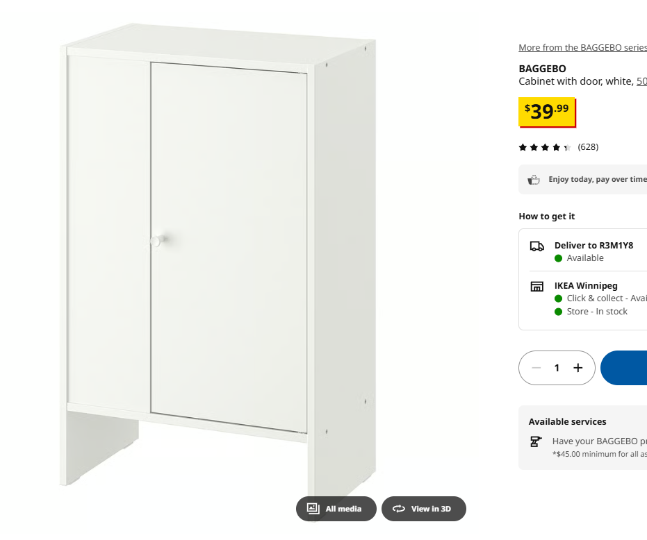IKEA BAGGEBO Cabinet with Door – White | Moving Sale