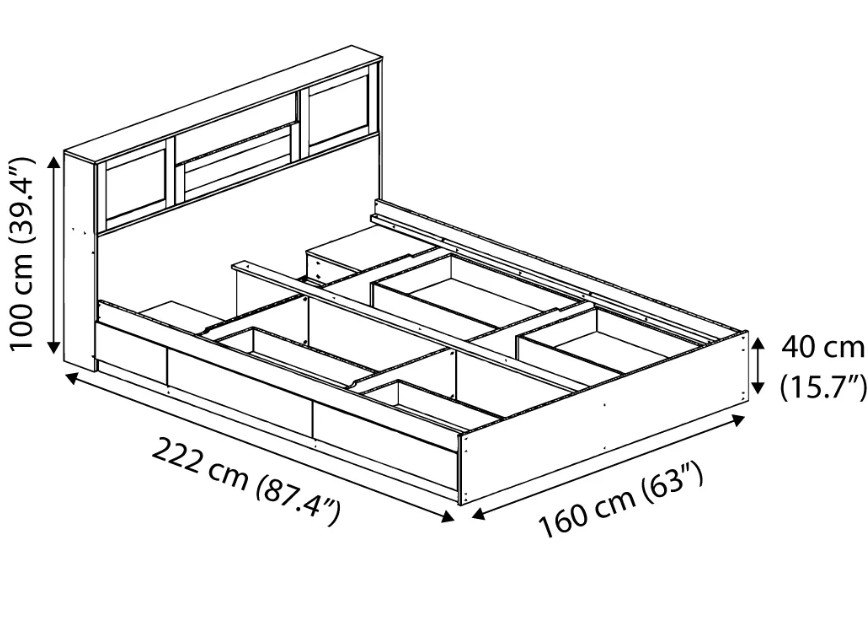 Queen Bedroom Set - Queen Bed frame and Firm Queen Mattress - photo 4