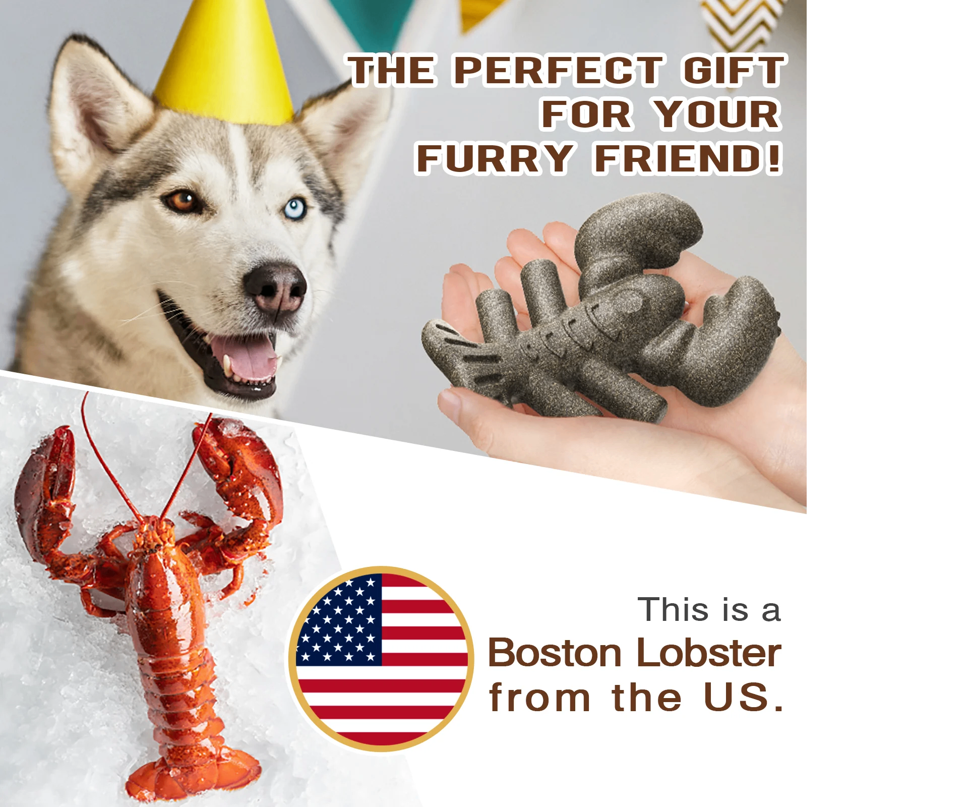 Boston Lobster Dog Chew Toy for Heavy Chewers-NEW - photo 5