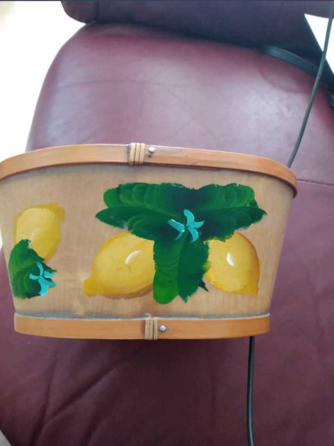 Decorative Hand-Painted Lemon Basket