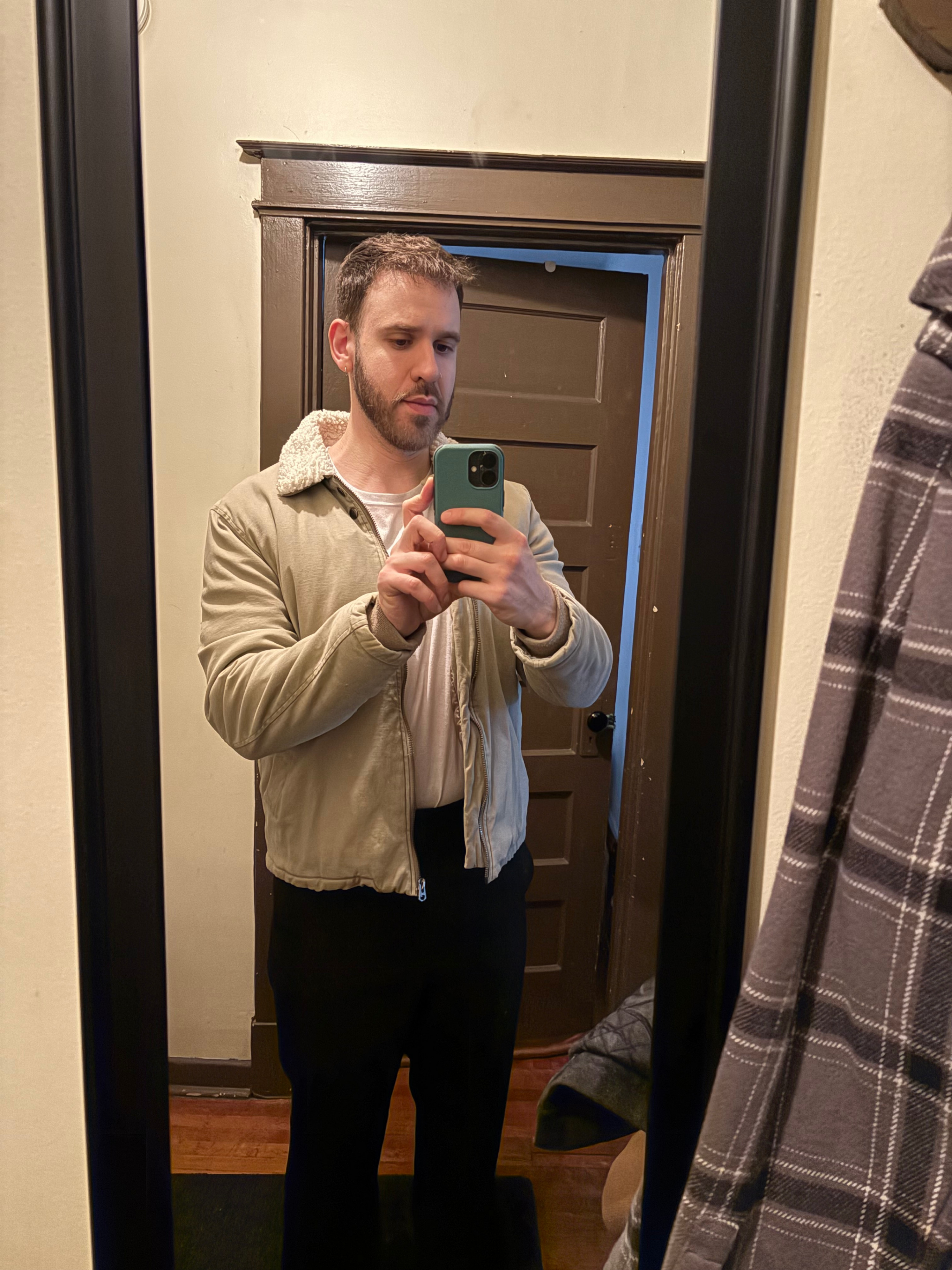 Topman Borg Collar Jacket in Stone - photo 2