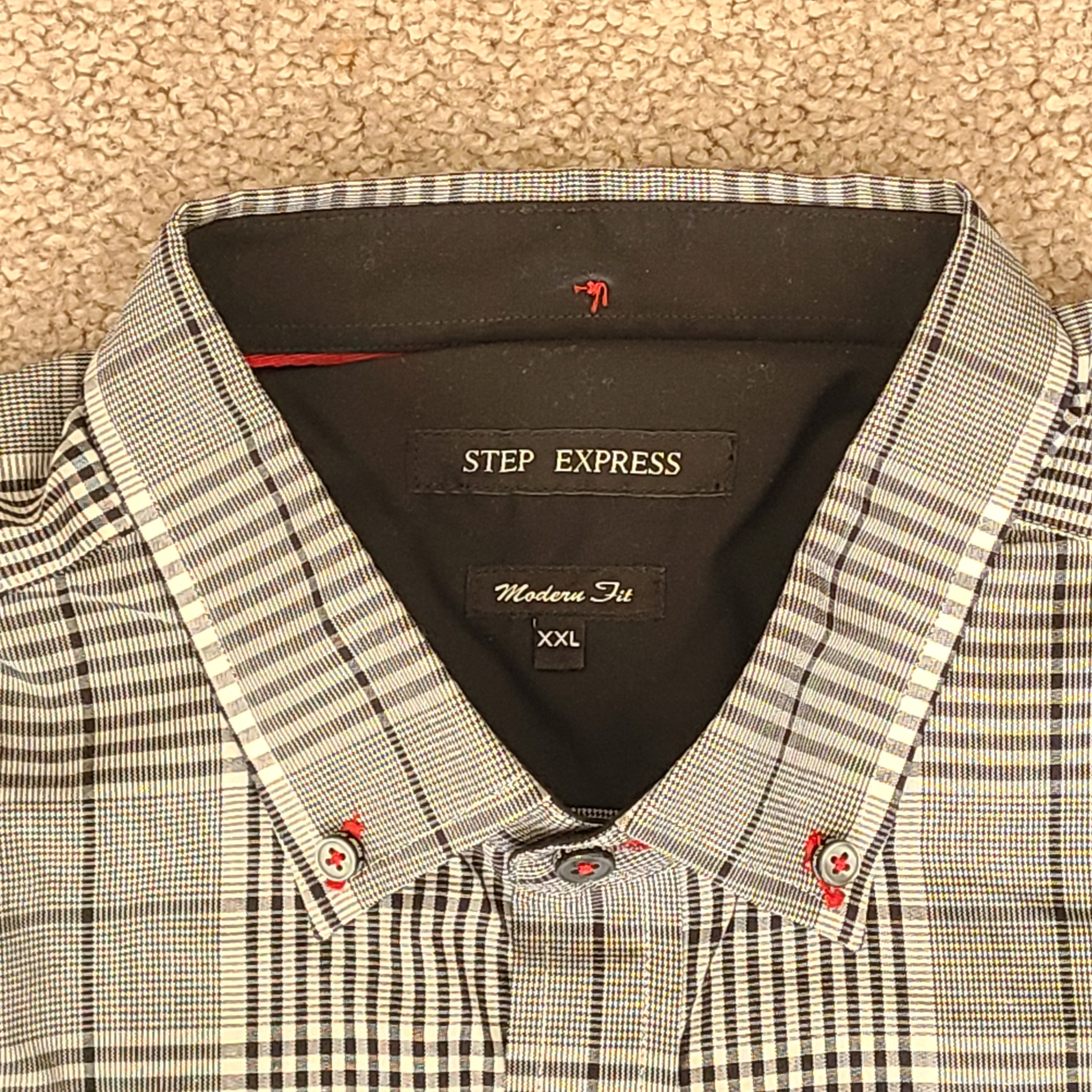 Men's long sleeves shirt - patchwork plaid, Size XXL - photo 3