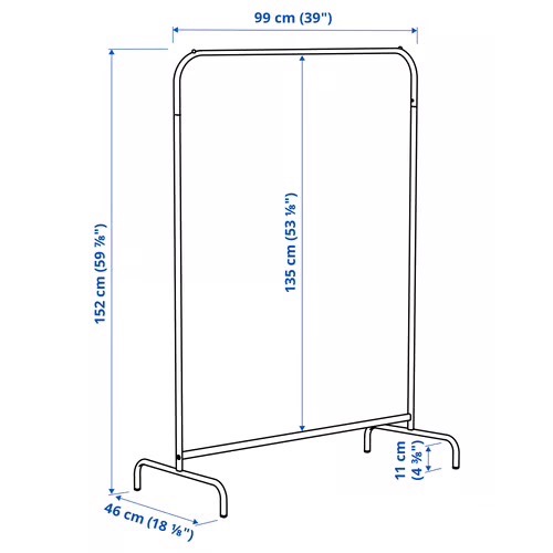 IKEA RIGGA Clothes Rack - White - photo 4
